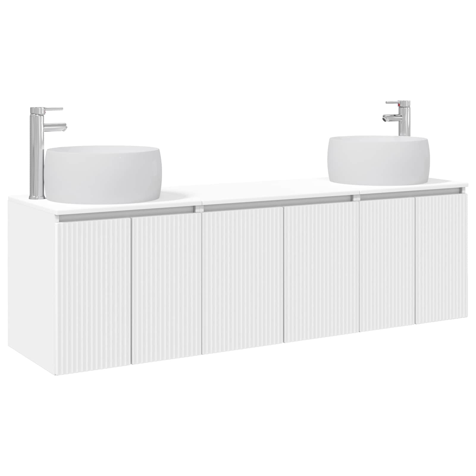 Vonios spintos komplektas 3 vnt. Balta 49,5 x 44,5 x 66 cm