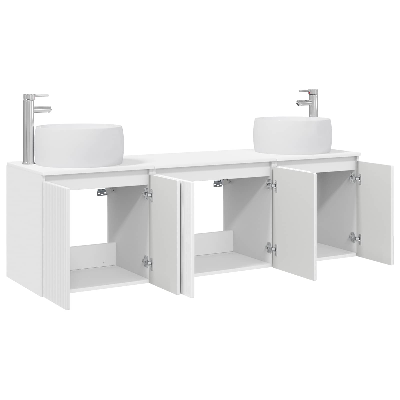 Vonios spintos komplektas 3 vnt. Balta 49,5 x 44,5 x 66 cm