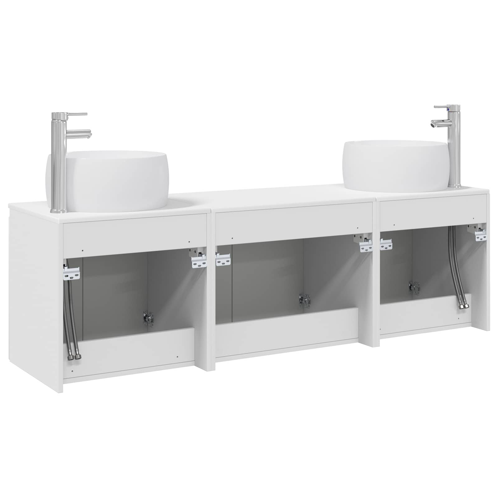 Vonios spintos komplektas 3 vnt. Balta 49,5 x 44,5 x 66 cm