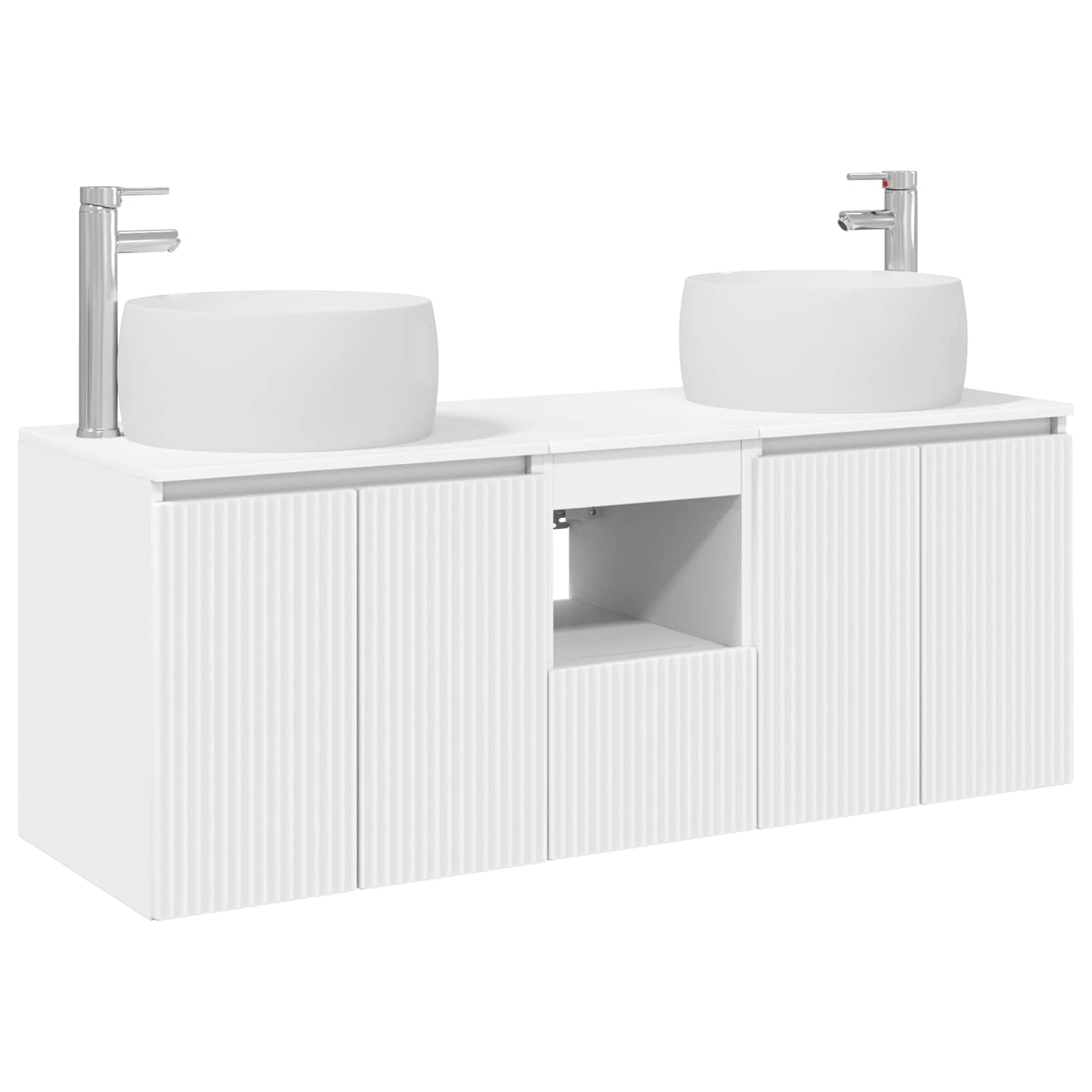 Vonios spintos komplektas 3 vnt. Balta 49,5 x 44,5 x 66 cm