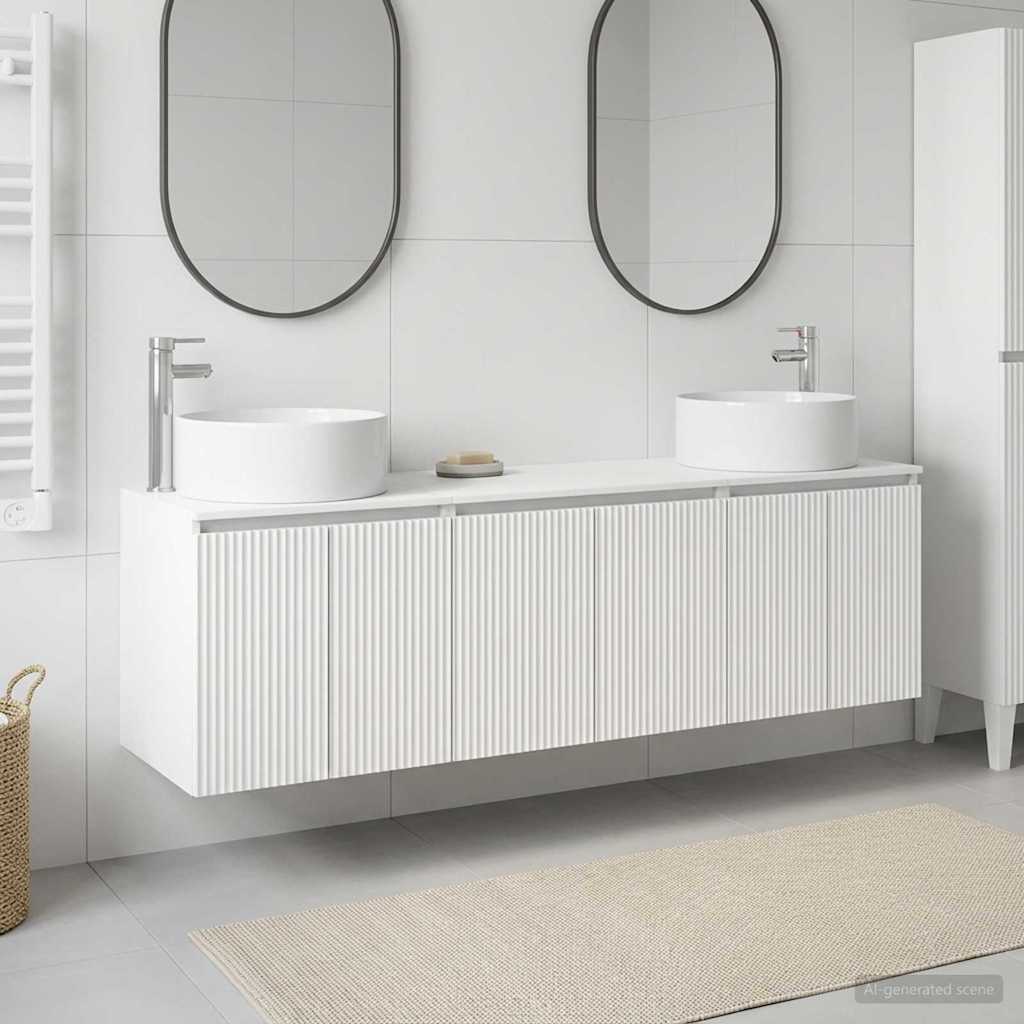 Vonios spintos komplektas 3 vnt. Balta 49,5 x 44,5 x 65,5 cm