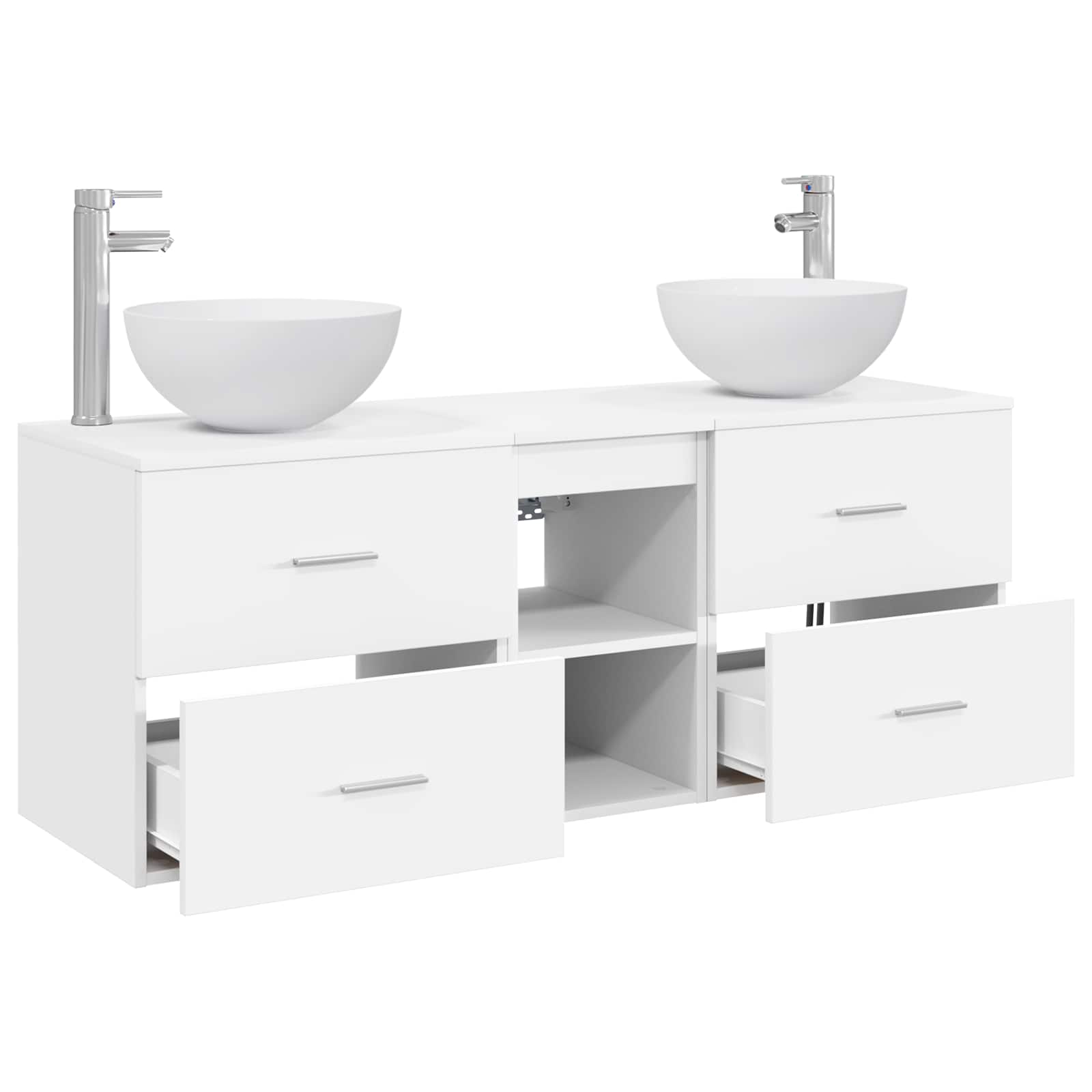 Vonios spintos komplektas 3 vnt. Balta 49,5 x 41 x 64,5 cm