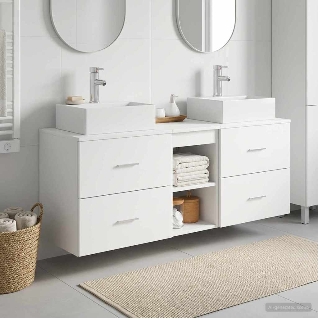 Vonios spintos komplektas 3 vnt. Balta 49,5 x 41 x 62,5 cm