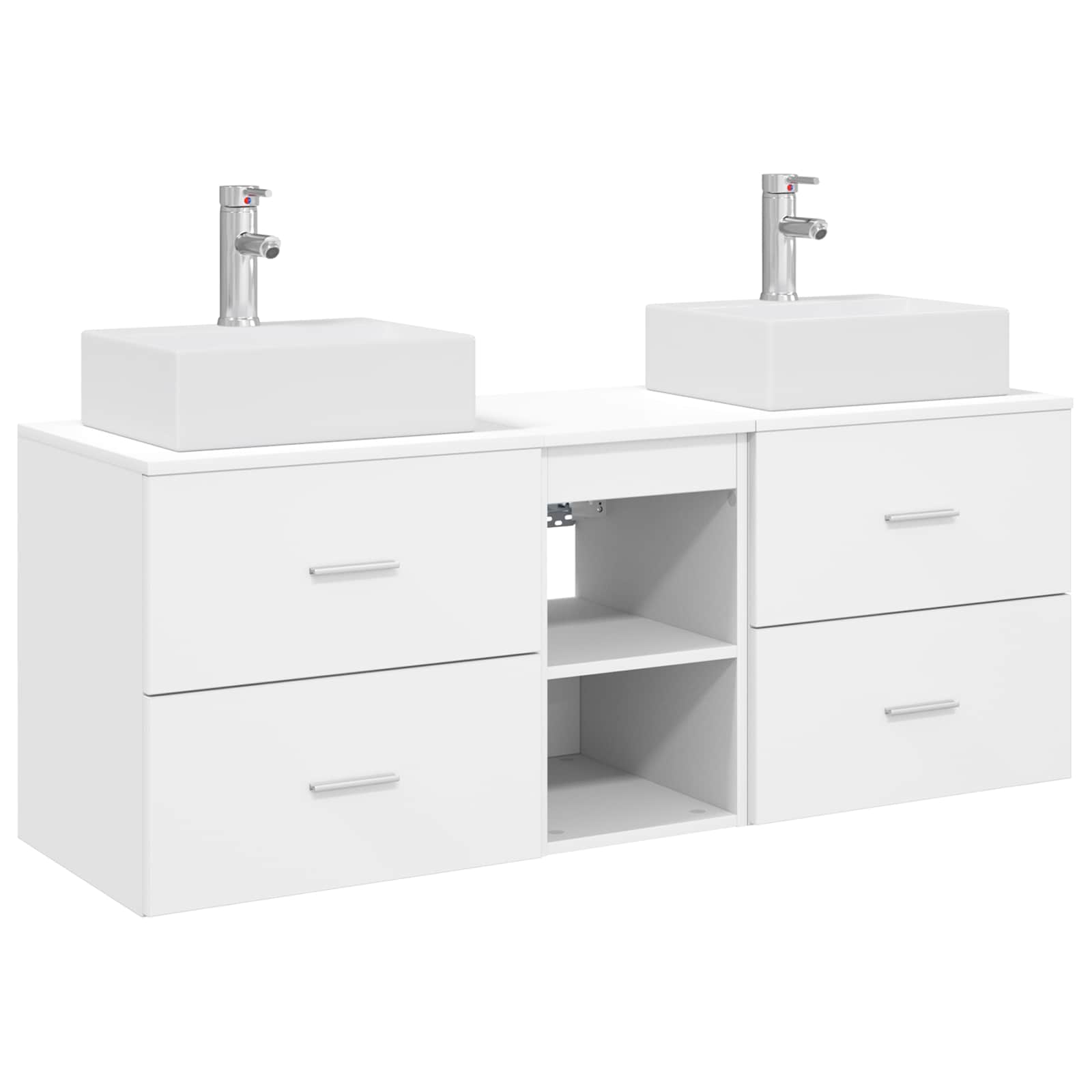 Vonios spintos komplektas 3 vnt. Balta 49,5 x 41 x 62,5 cm