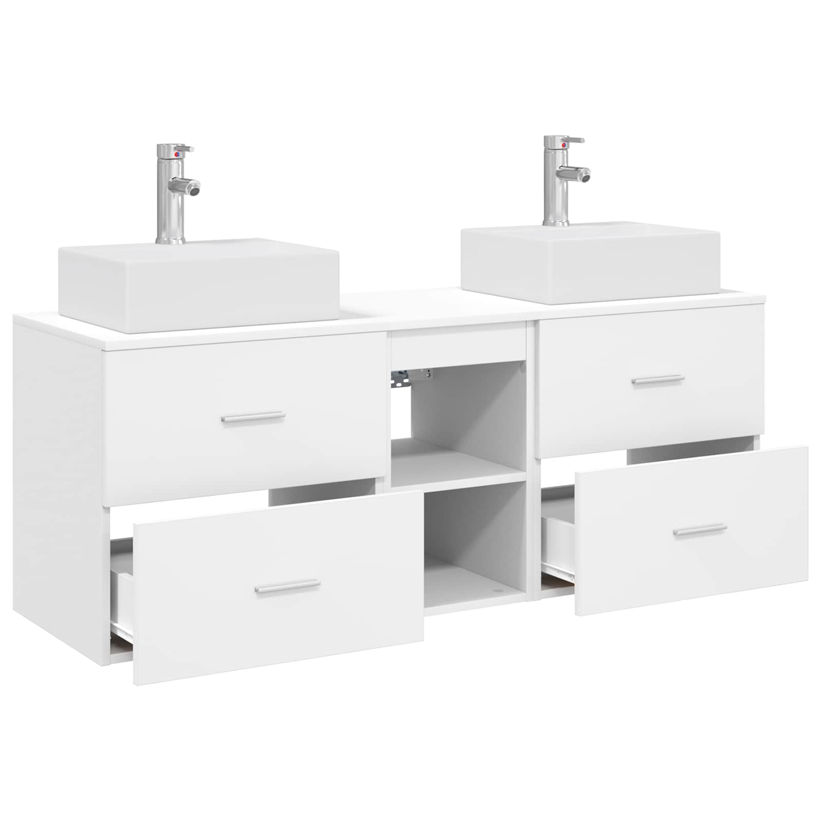 Vonios spintos komplektas 3 vnt. Balta 49,5 x 41 x 62,5 cm