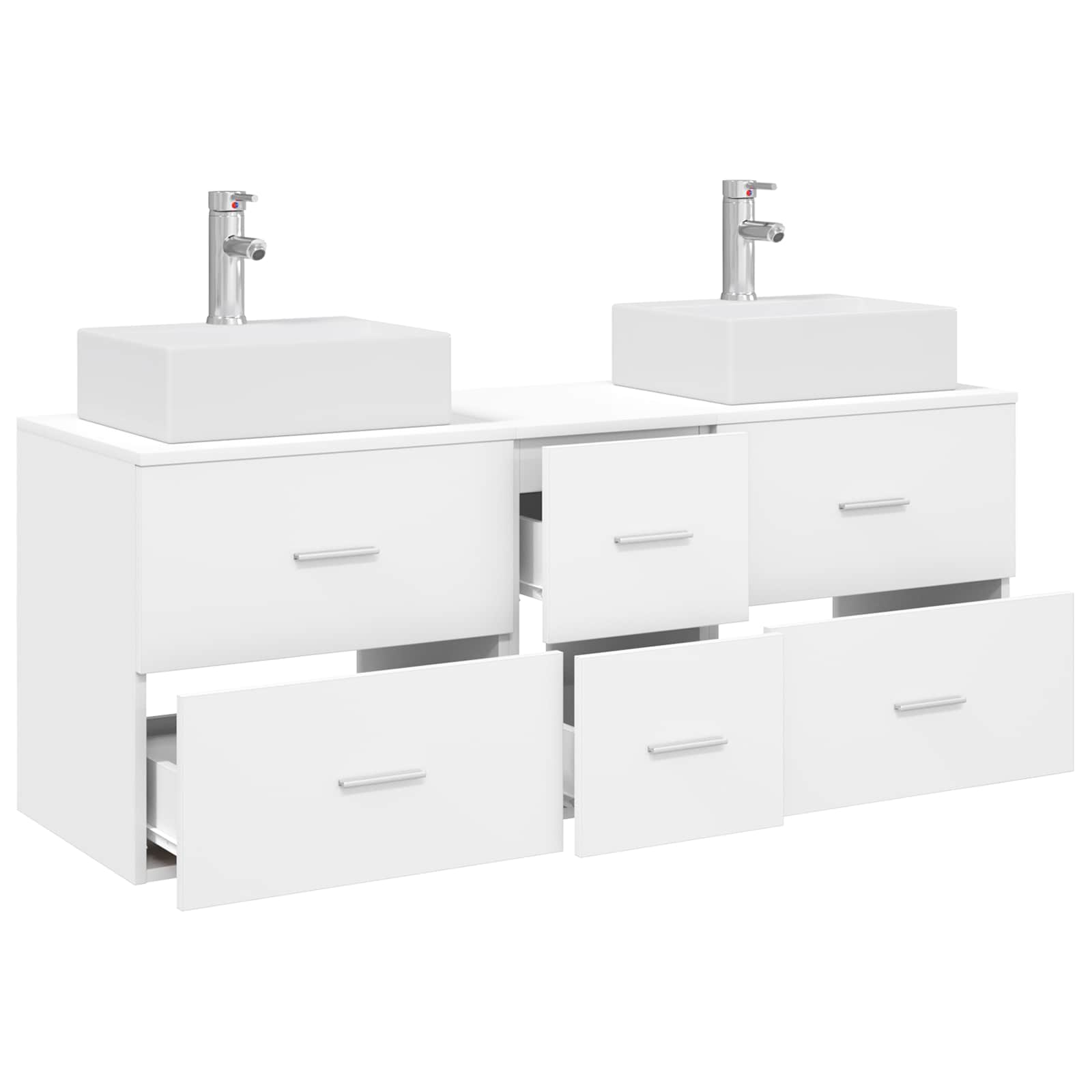 Vonios spintos komplektas 3 vnt. Balta 49,5 x 41 x 62,5 cm