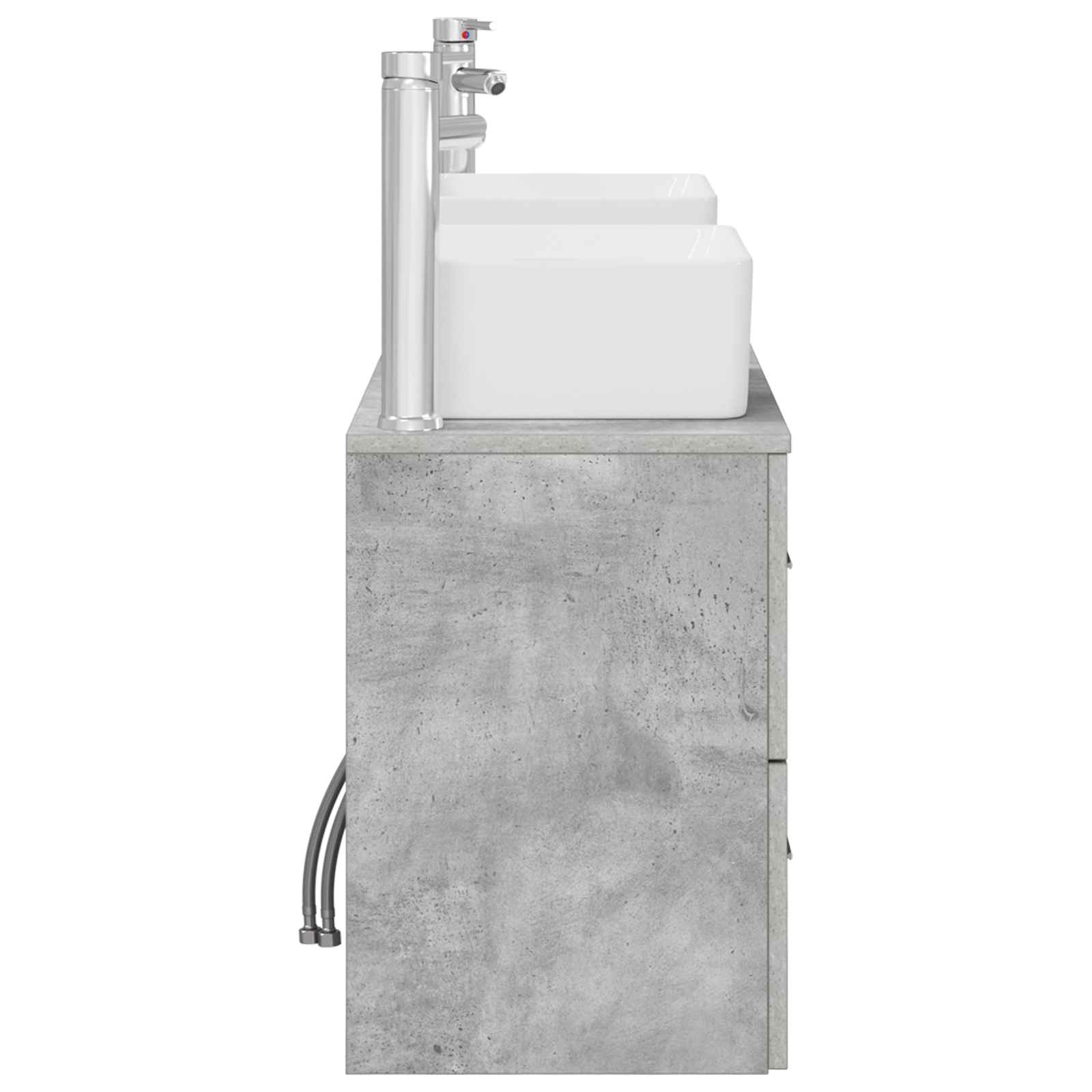 Vonios spintos komplektas 3 vnt. Betono pilka 53 x 34,5 x 63 cm