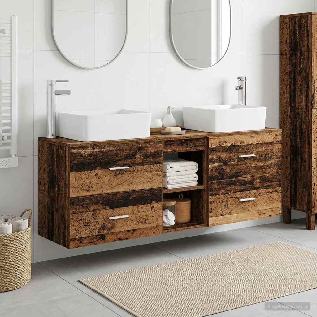 Vonios spintos komplektas 3 vnt. Sendintos medienos