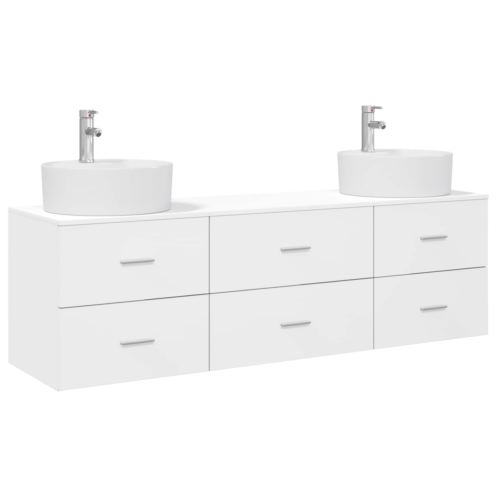 Vonios spintos komplektas 3 vnt. Balta 62,5 x 44,5 x 50 cm