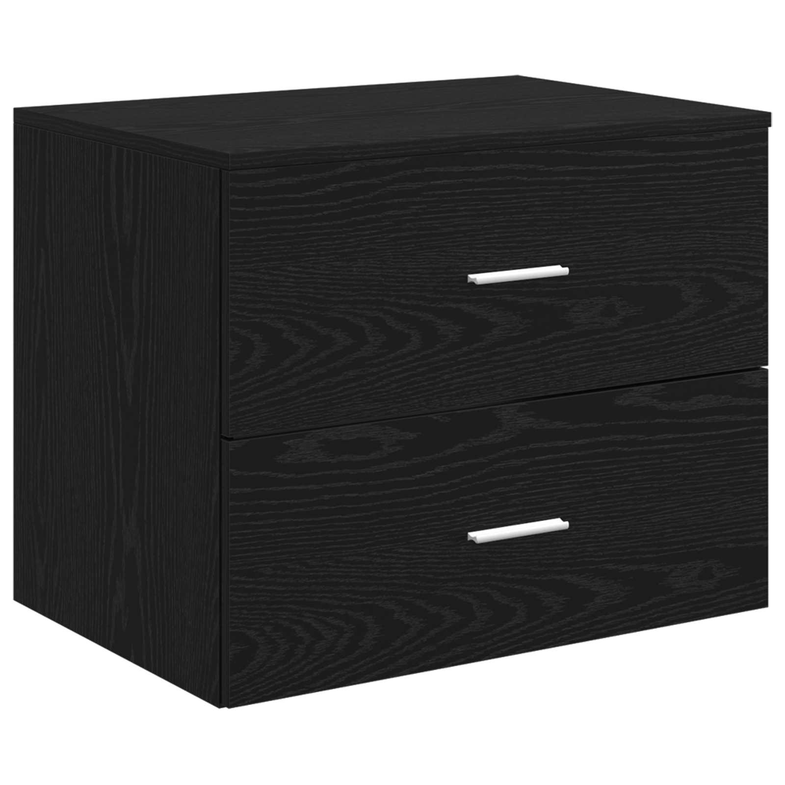 Vonios spintos komplektas 3 vnt. Juoda 62,5 x 44,5 x 50 cm