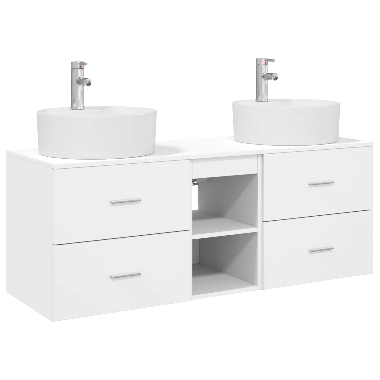 Vonios spintos komplektas 3 vnt. Balta 49,5 x 44,5 x 65 cm