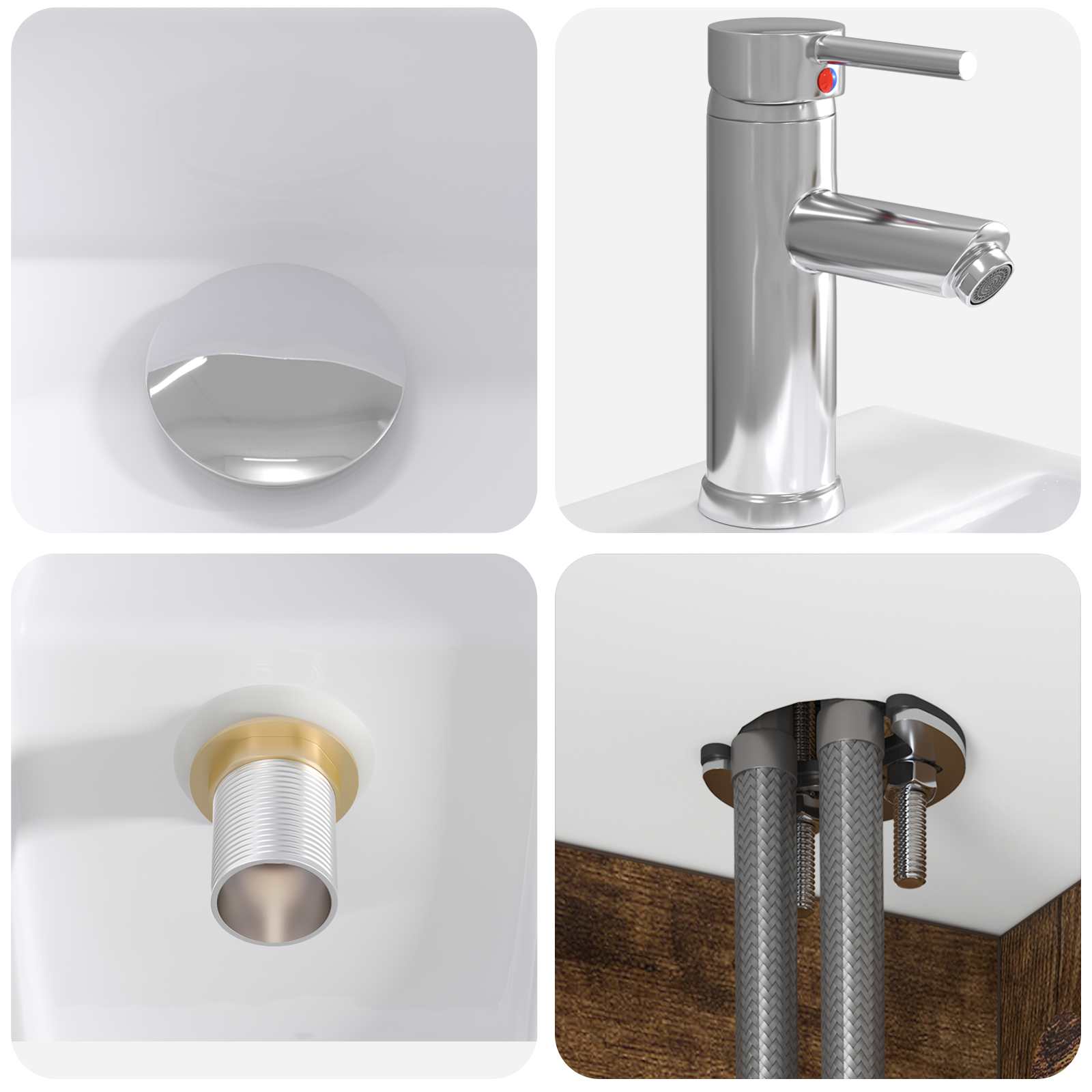 Vonios baldų rinkinys 5 vnt. Dūminio ąžuolo 33 x 34,5 x 160 cm