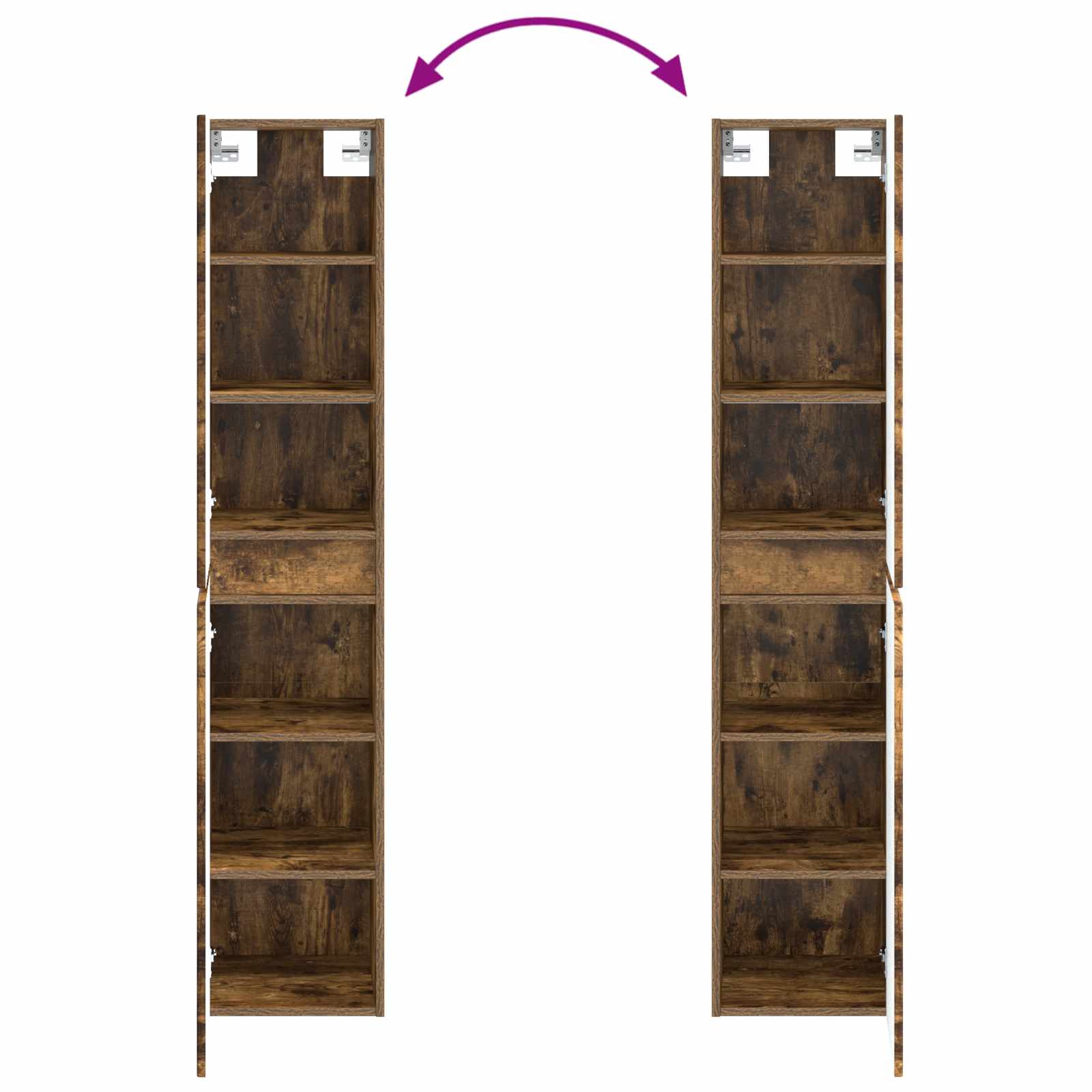 Vonios baldų rinkinys 5 vnt. Dūminio ąžuolo 33 x 34,5 x 160 cm