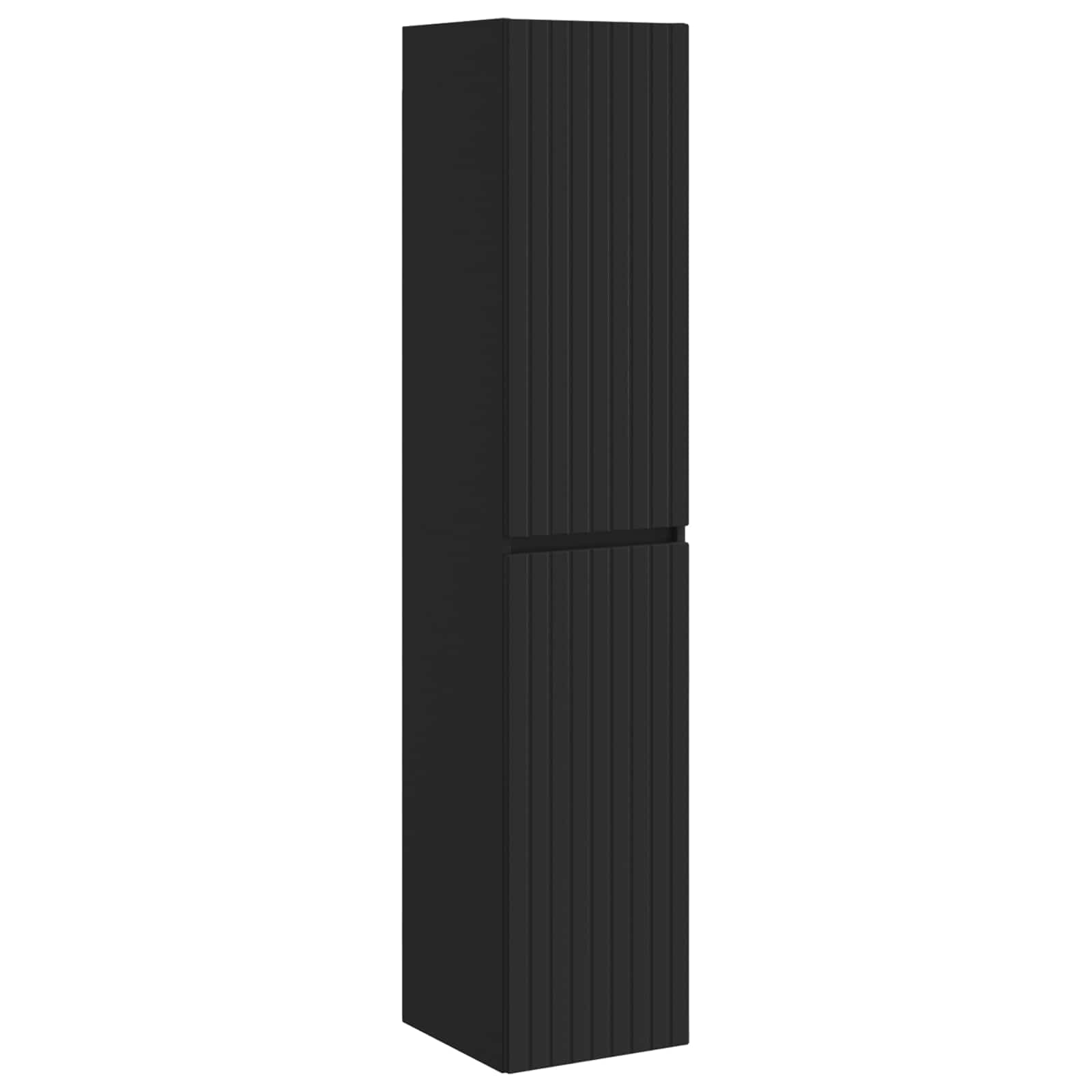 Vonios baldų rinkinys 3 vnt. Juoda 33 x 34,5 x 160 cm