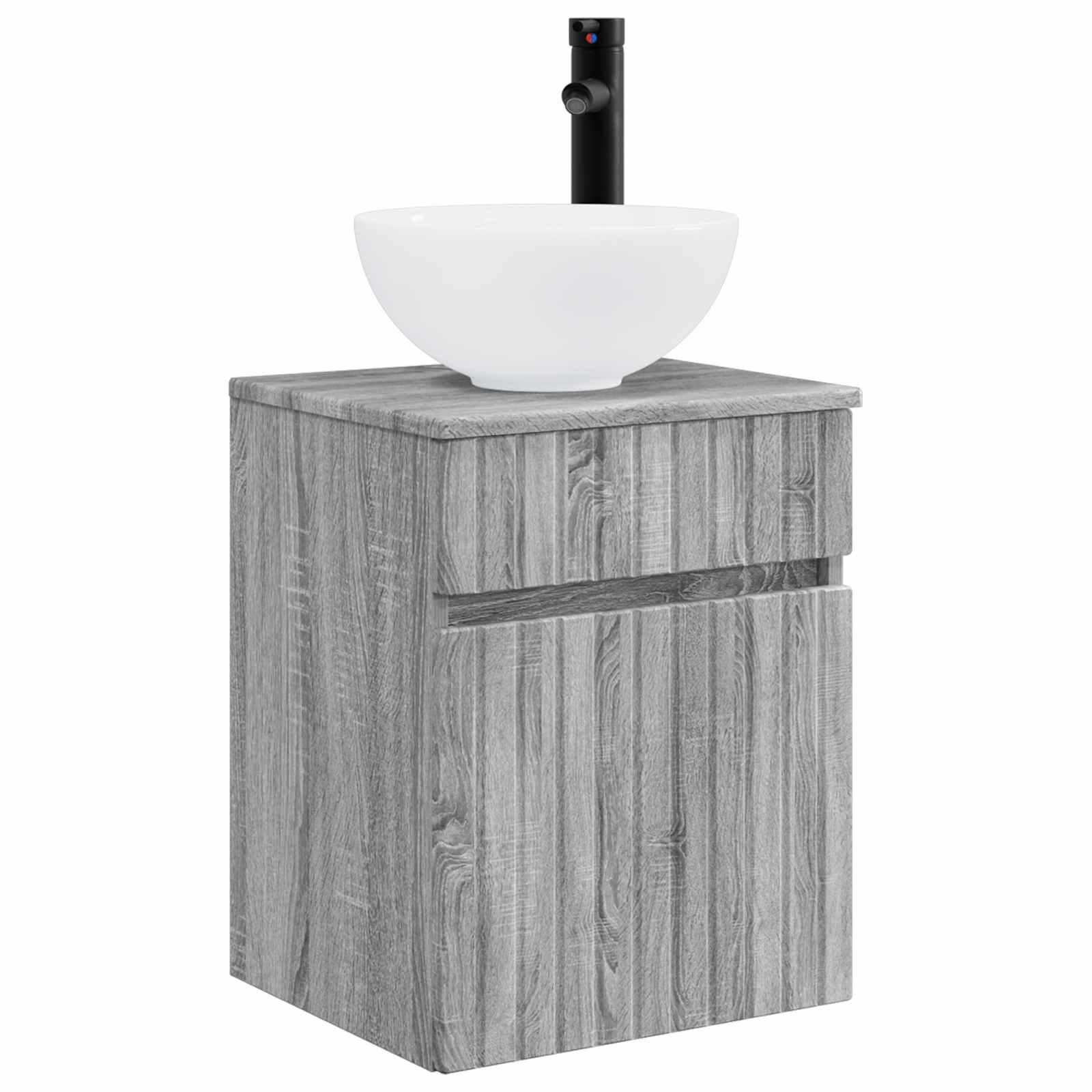 Vonios baldų rinkinys 3 vnt. Pilka Sonoma 33 x 34,5 x 160 cm