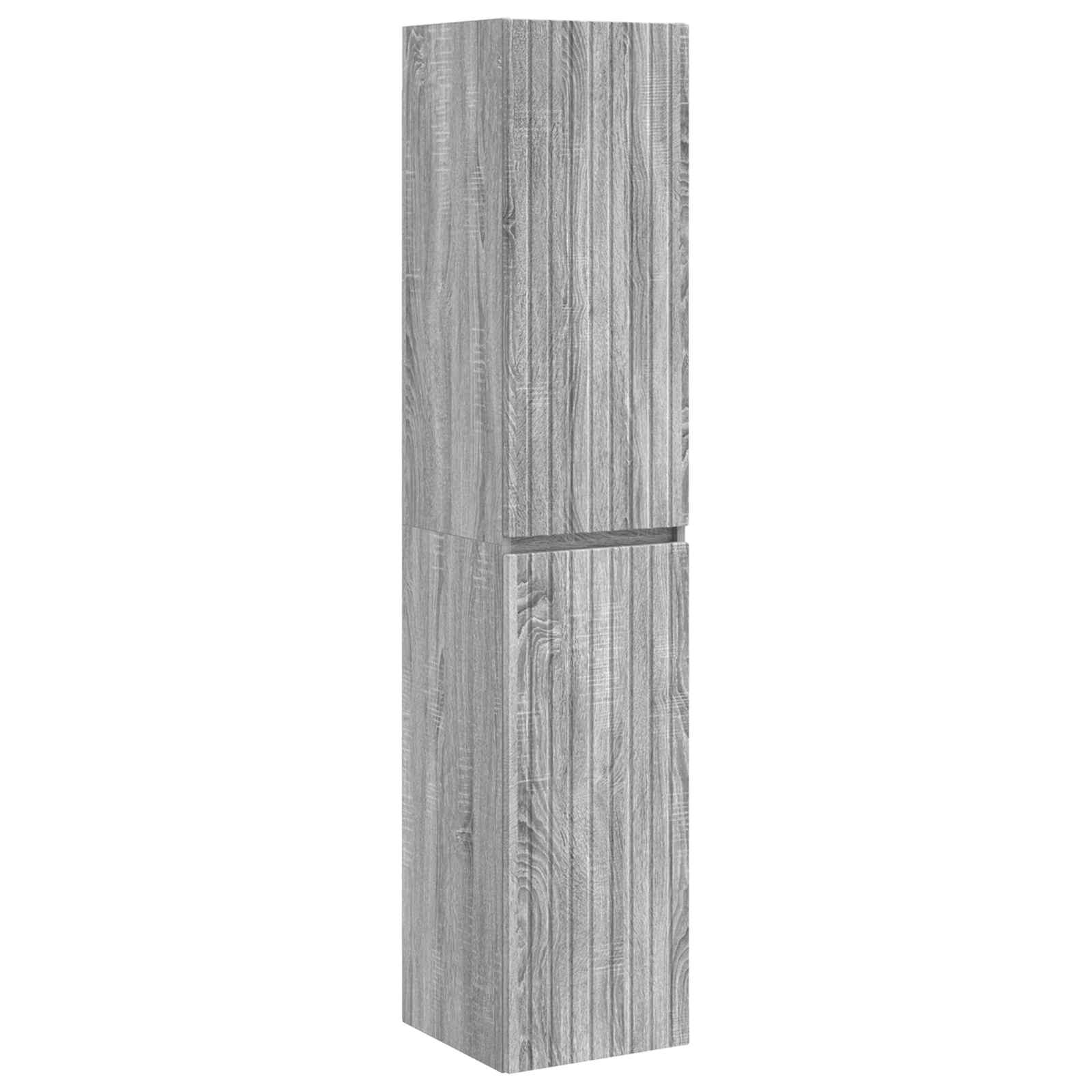 Vonios baldų rinkinys 3 vnt. Pilka Sonoma 33 x 34,5 x 160 cm