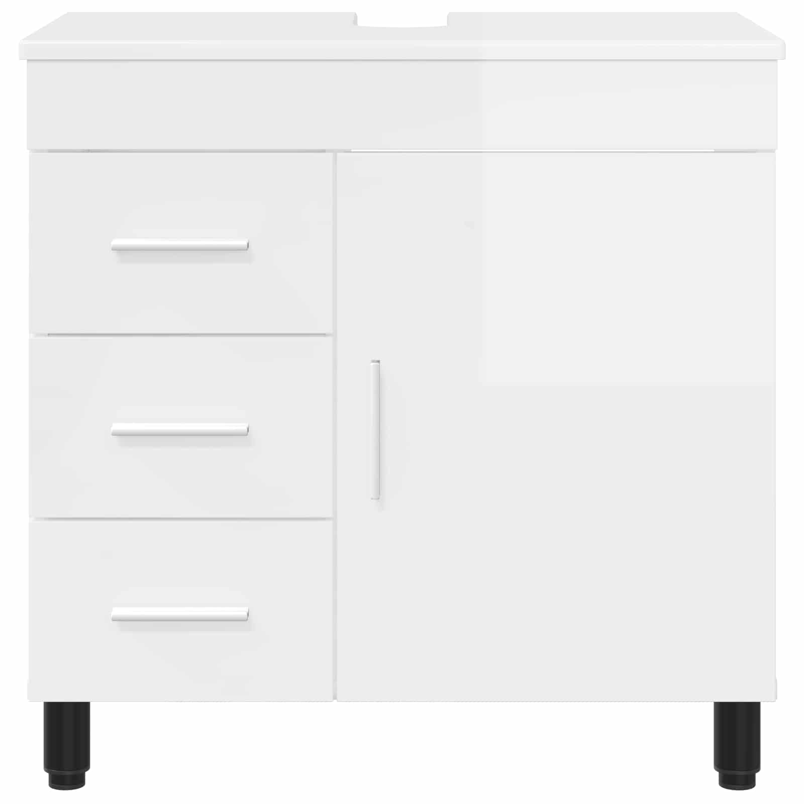 Vonios tualeto komplektas Itin blizgi balta 60 x 35 x 60 cm