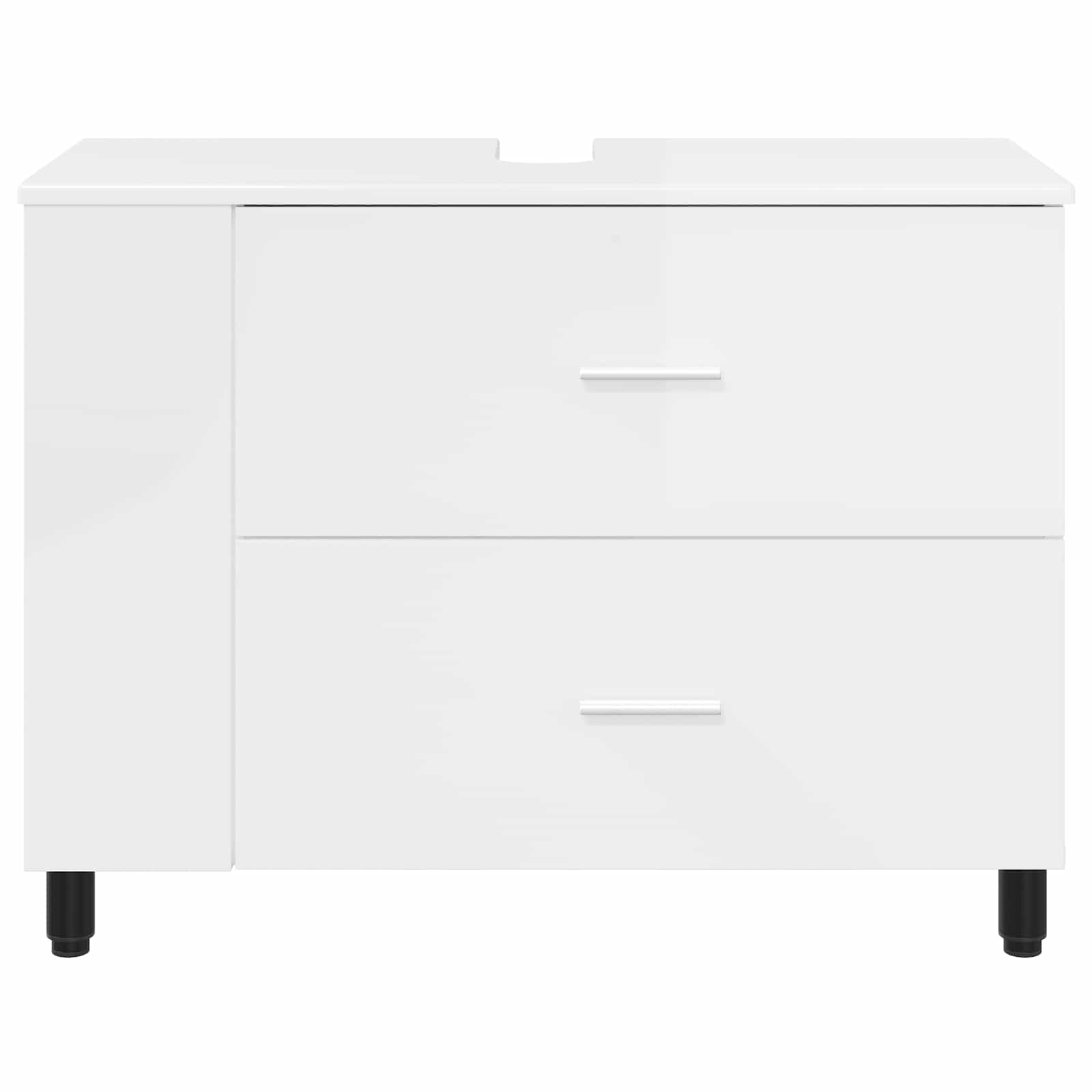 Vonios tualeto komplektas Itin blizgi balta 80 x 35 x 60 cm