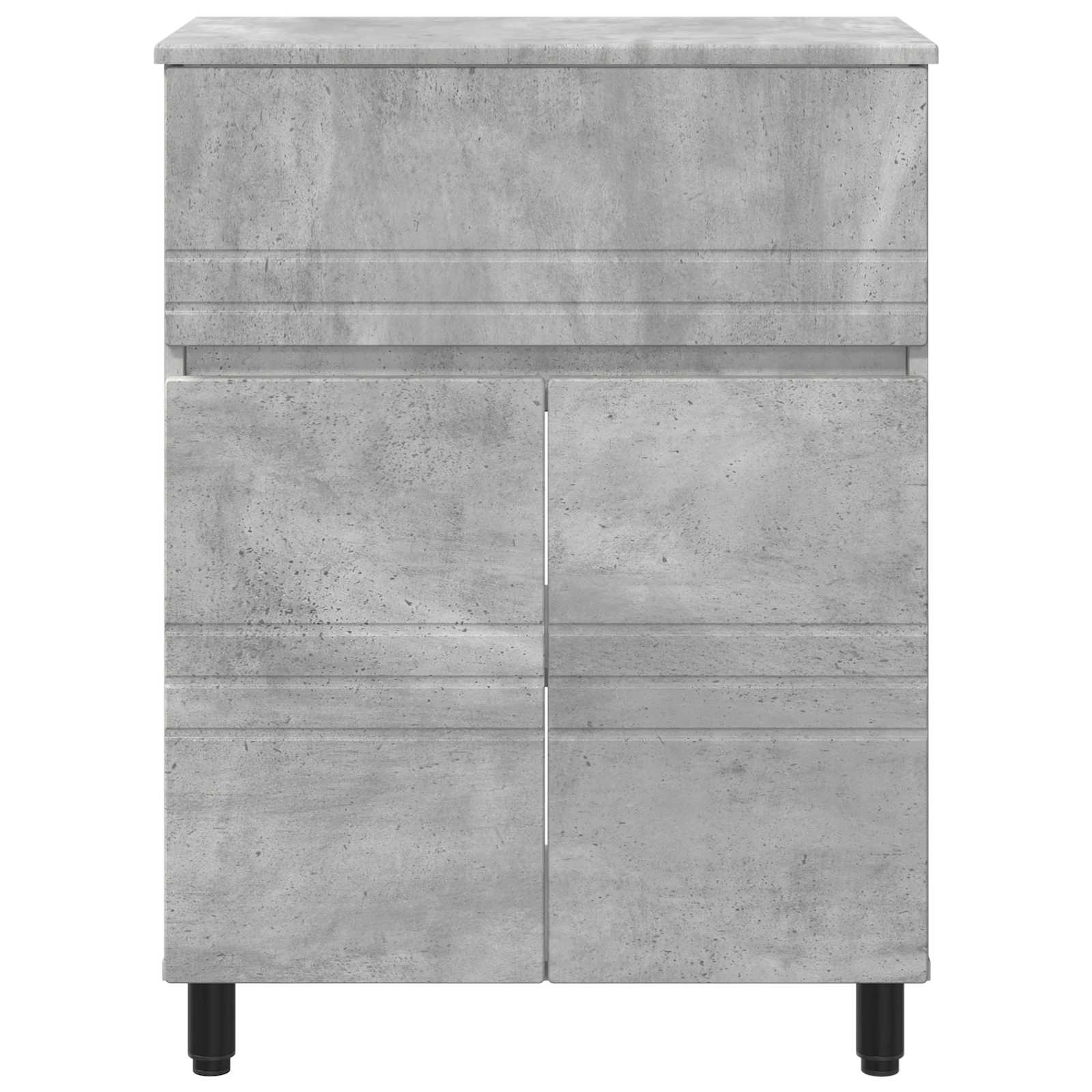 Vonios tualeto komplektas Betono pilka 60 x 35 x 80 cm