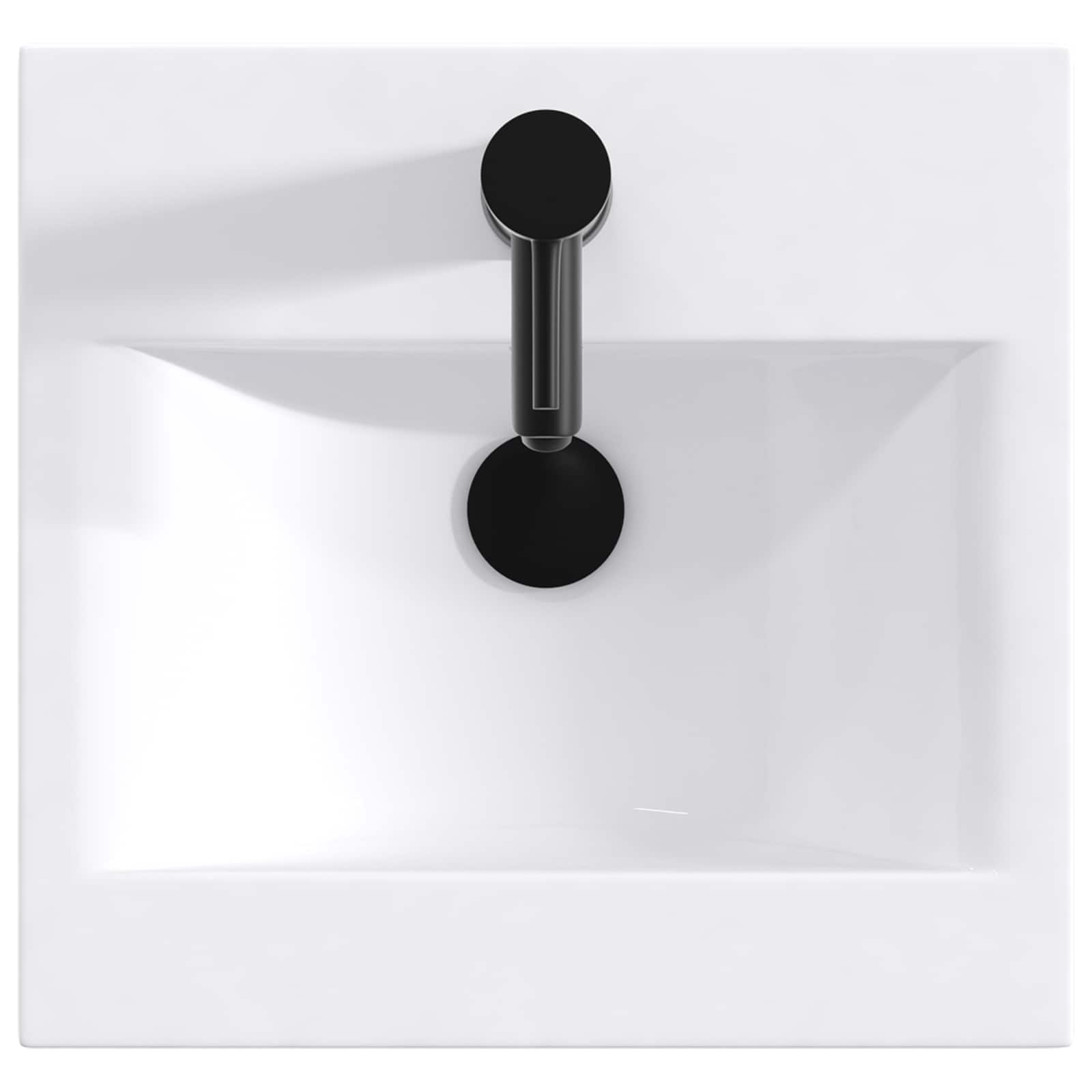 Vonios plautuvė Matinis juodas 42 x 40 x 16,5 cm Metalas