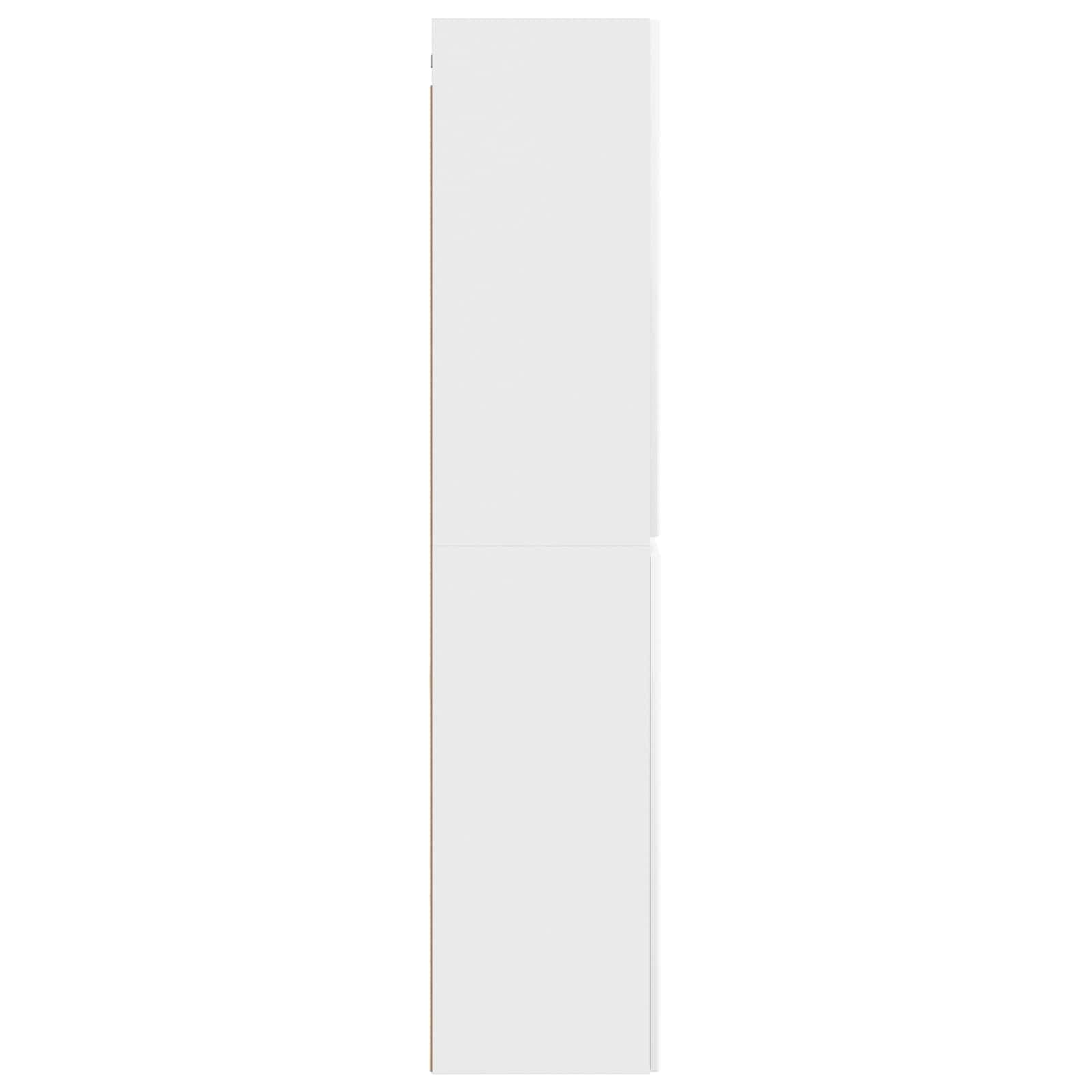 Prisegamas Vonios Spintelė Itin blizgi balta 33 x 34,5 x 160 cm