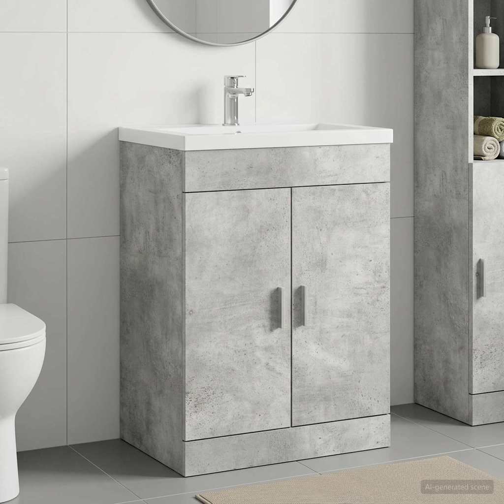 Vonios spintelė po kriaukle Betono pilka 78,5 x 37,5 x 81 cm