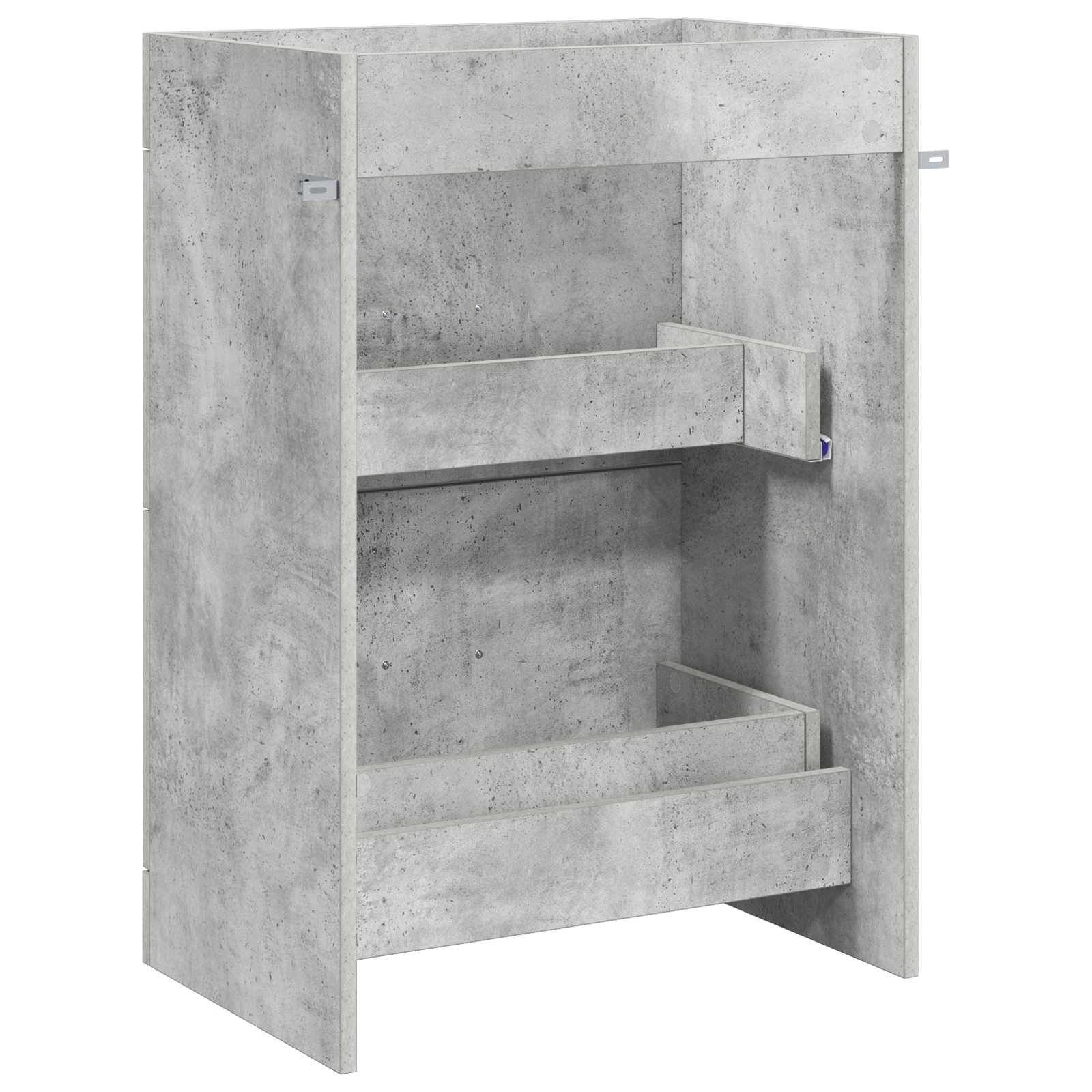 Vonios spintelė po kriaukle Betono pilka 56 x 37,5 x 81 cm