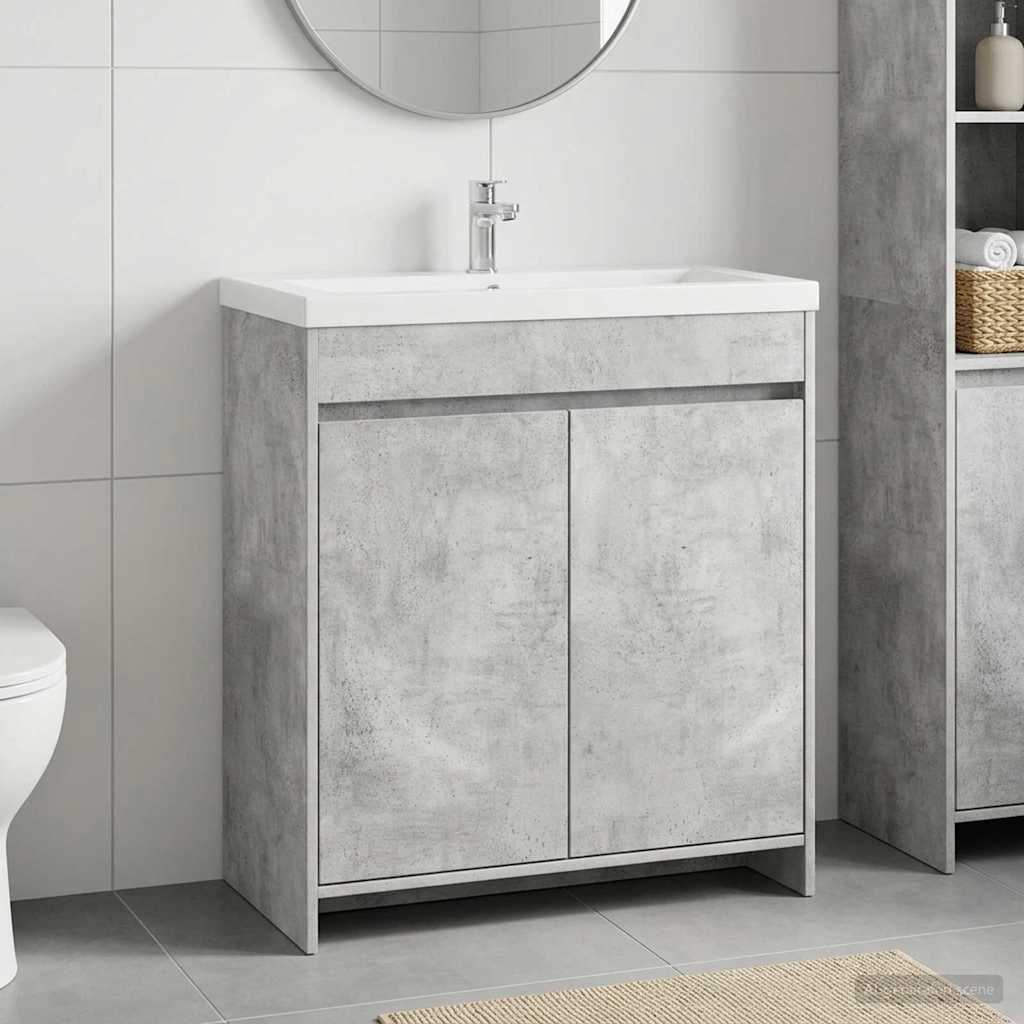Vonios spintelė po kriaukle Betono pilka 78,5 x 37,5 x 81 cm