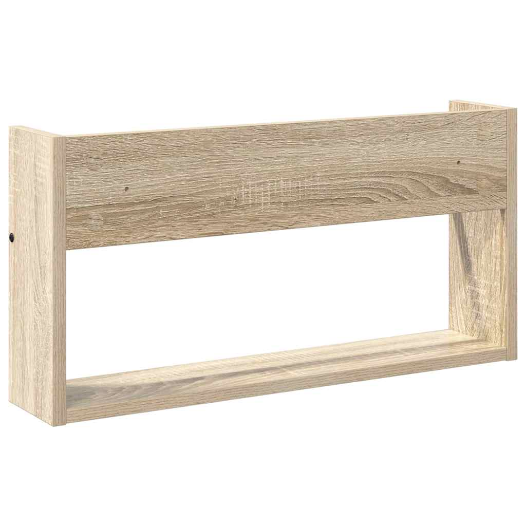 Žurnalų stovas su lentyna 2 pcs Sonoma ąžuolas 60 x 12 x 30 cm