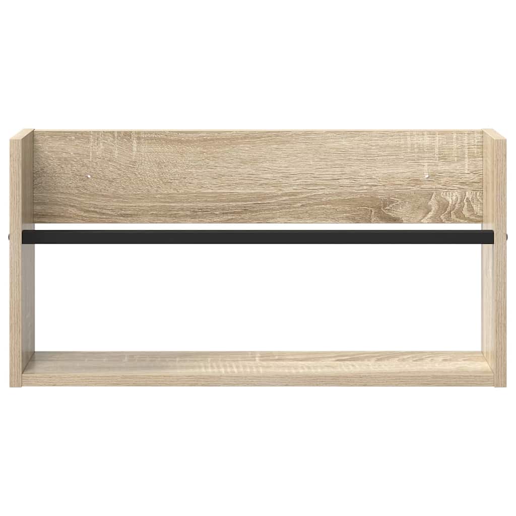 Žurnalų stovas su lentyna 2 pcs Sonoma ąžuolas 60 x 12 x 30 cm