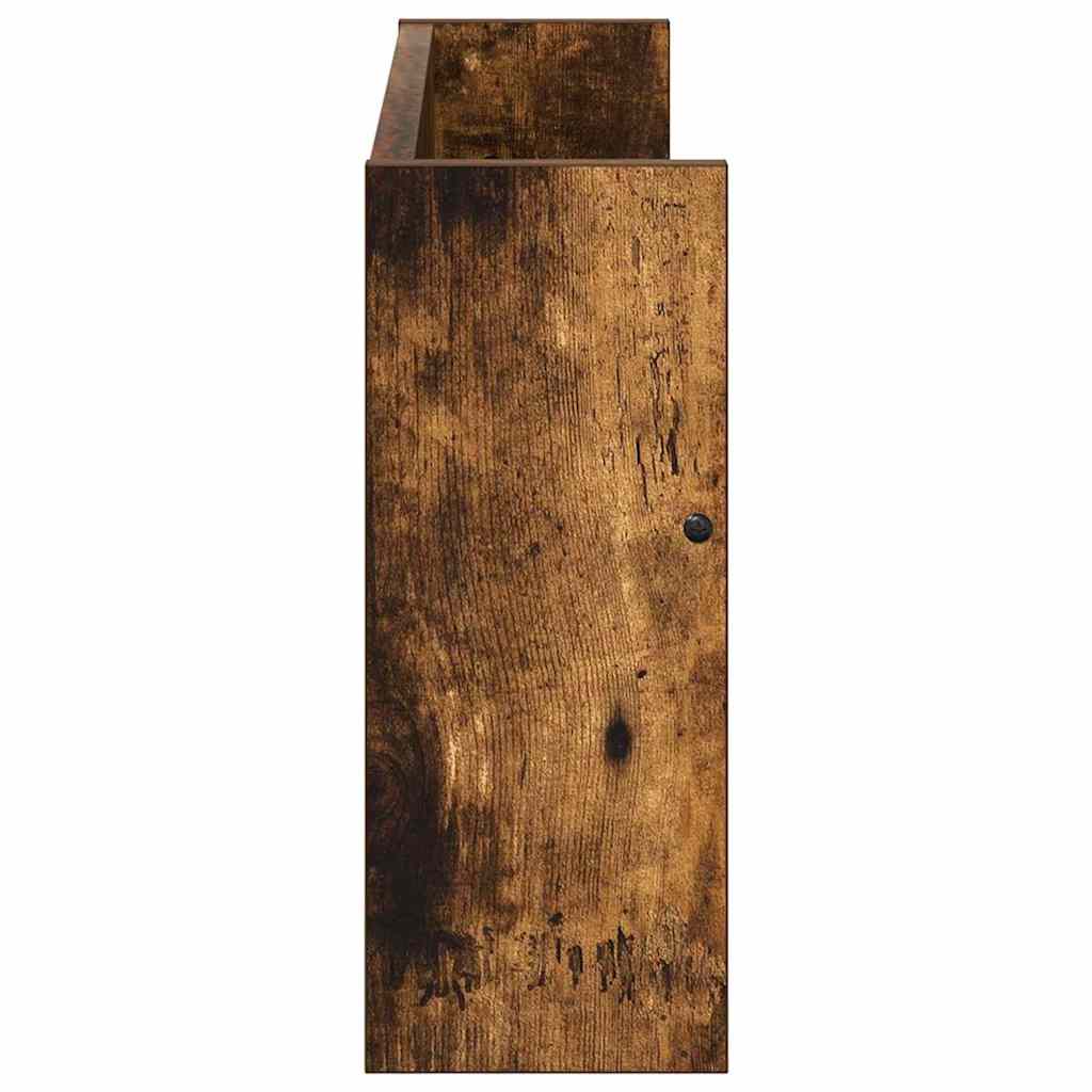 Žurnalų stovas su lentyna 2 pcs Rūkyta ąžuolas 60 x 12 x 30 cm