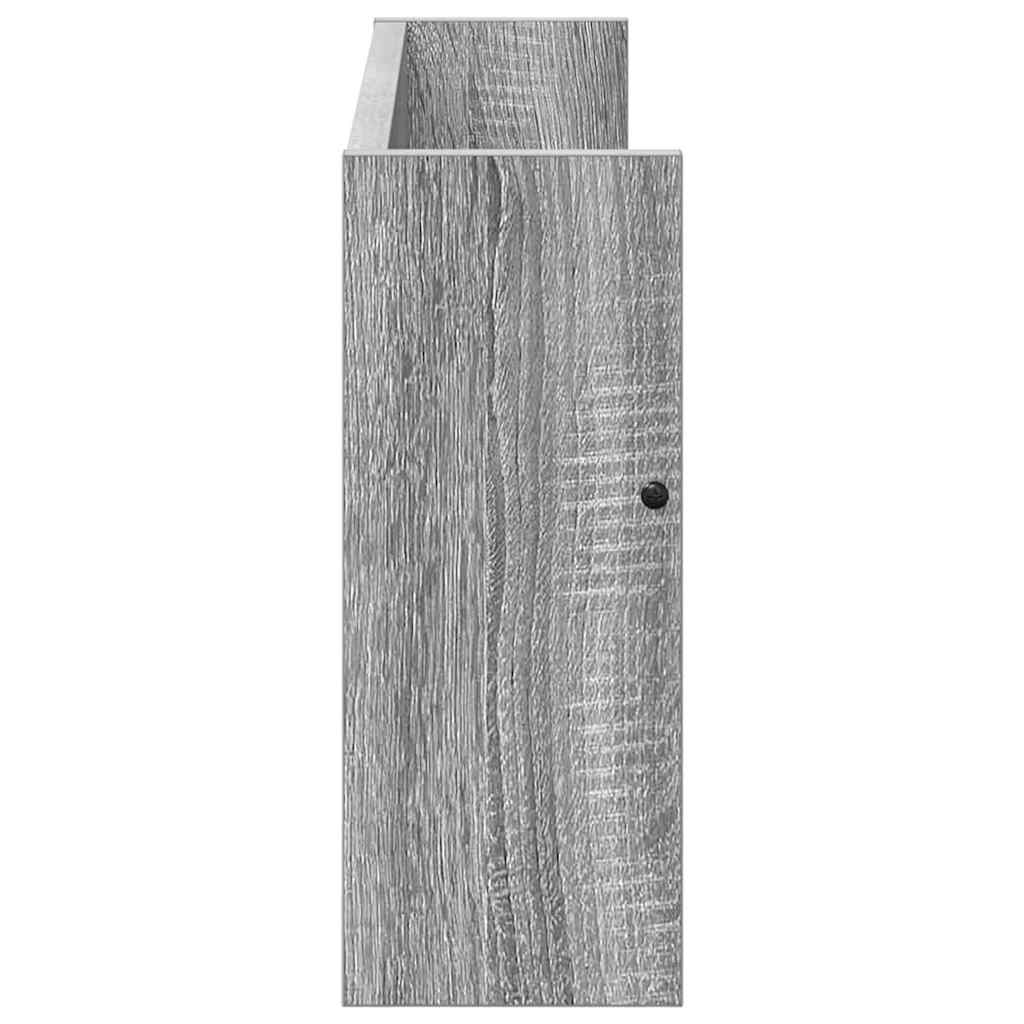 Žurnalų stovas su lentyna 2 pcs Pilkas Sonoma 60 x 12 x 30 cm
