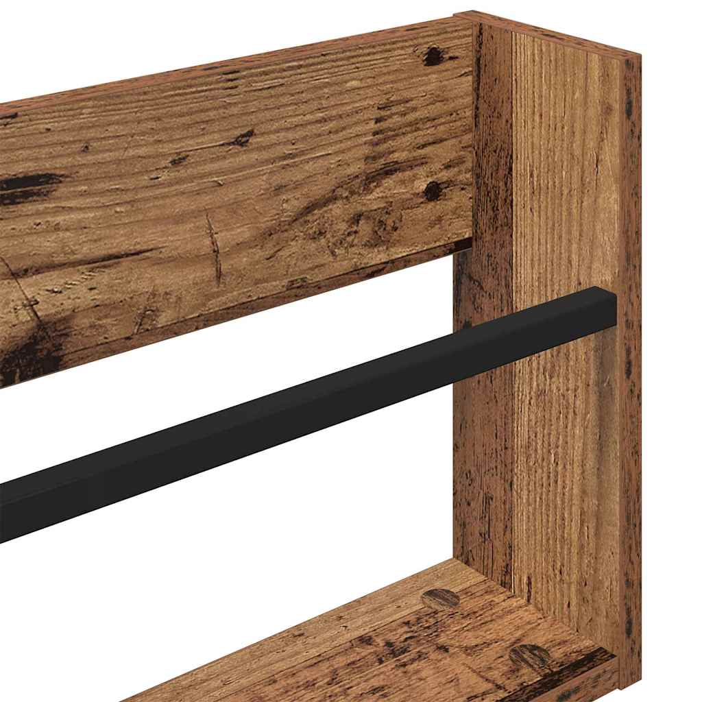 Žurnalų stovas su lentyna 2 pcs Senas medis 60 x 12 x 30 cm