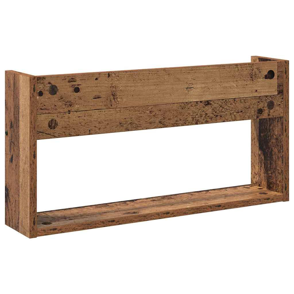 Žurnalų stovas su lentyna 2 pcs Senas medis 60 x 12 x 30 cm