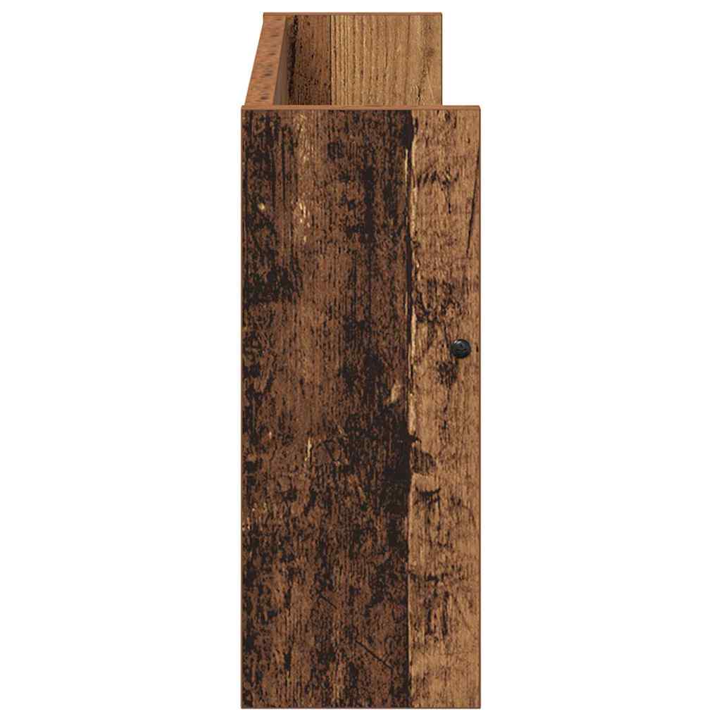 Žurnalų stovas su lentyna 2 pcs Senas medis 60 x 12 x 30 cm