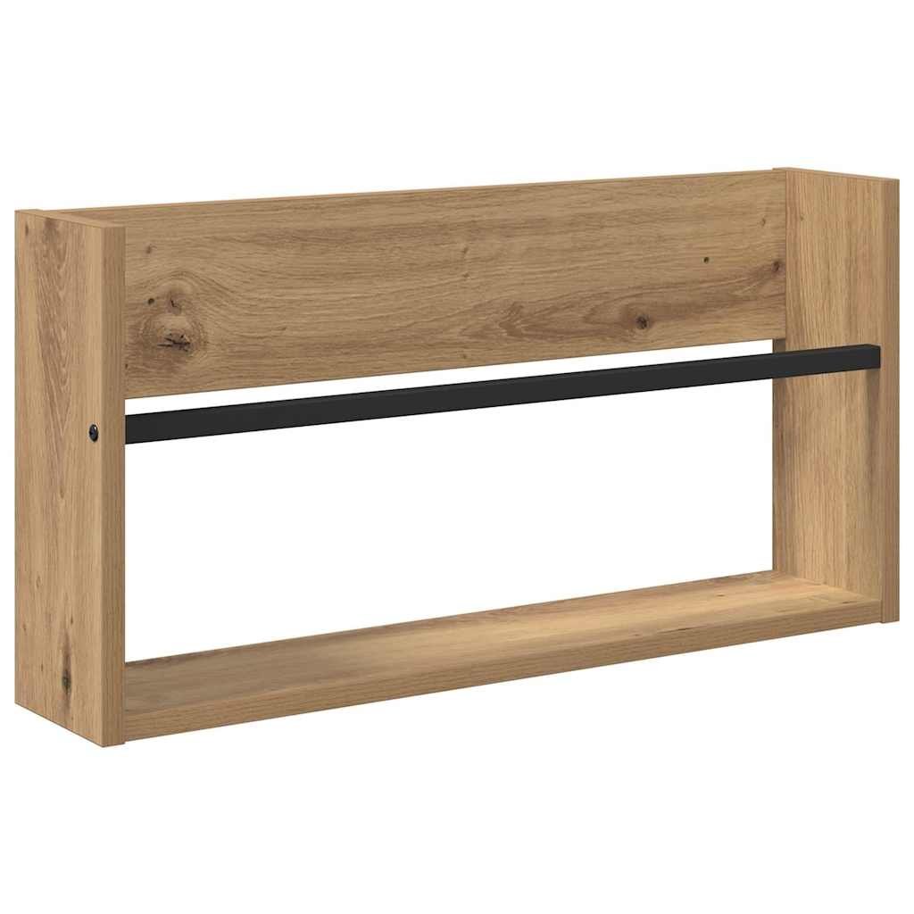 Žurnalų stovas su lentyna Amatininkų ąžuolas 60 x 12 x 30 cm