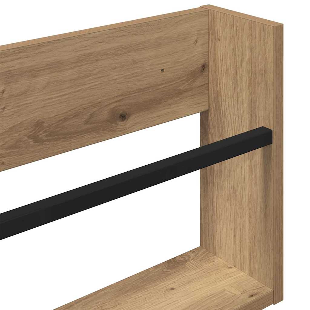 Žurnalų stovas 2 pcs Amatininkų ąžuolas 60 x 12 x 30 cm