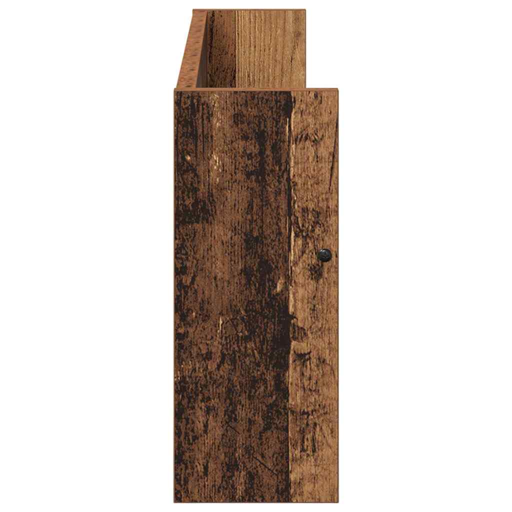 Žurnalų stovas su lentyna 2 pcs Senas medis 80 x 12 x 30 cm