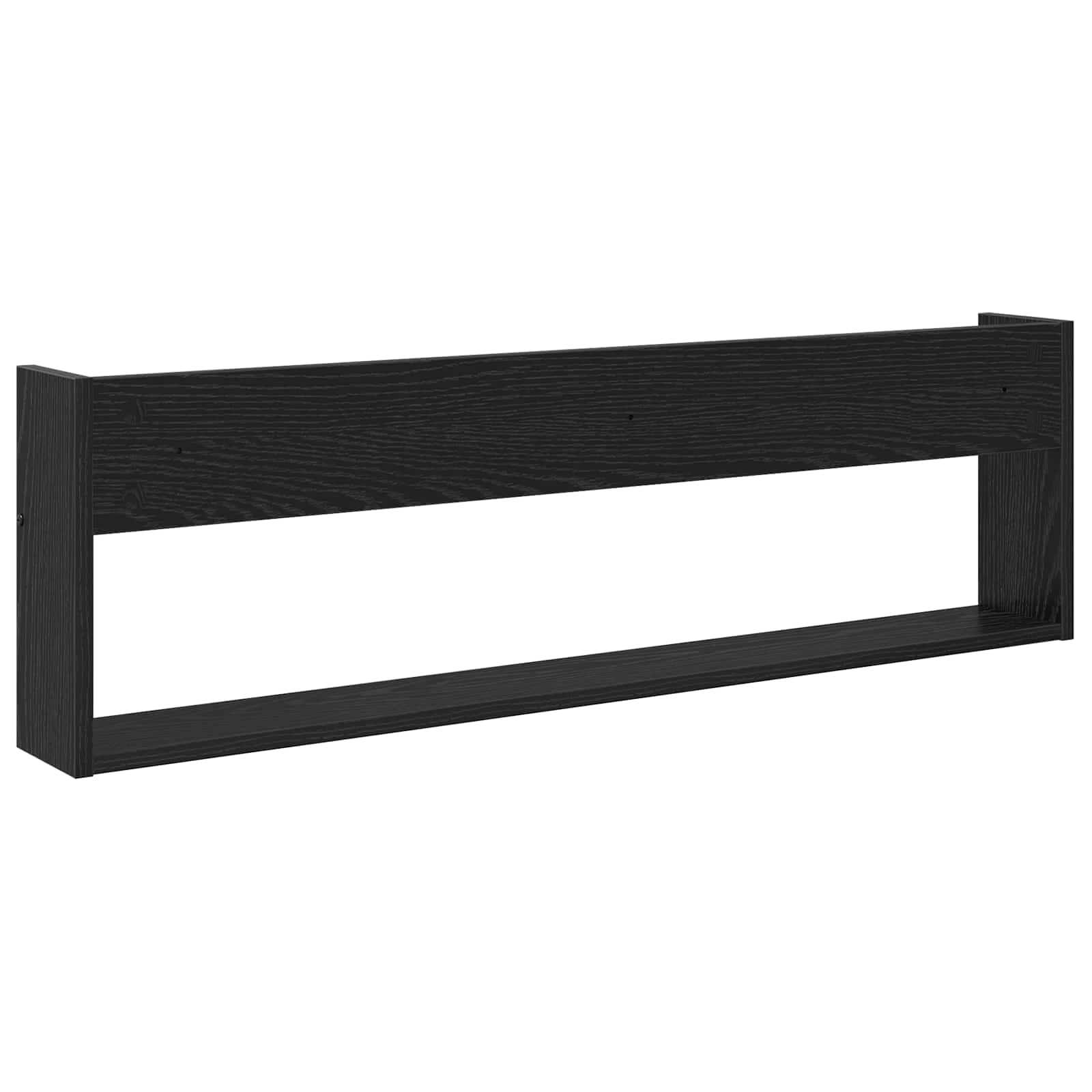 Žurnalų stovas su lentyna 2 pcs Juodas ąžuolas 100 x 12 x 30 cm