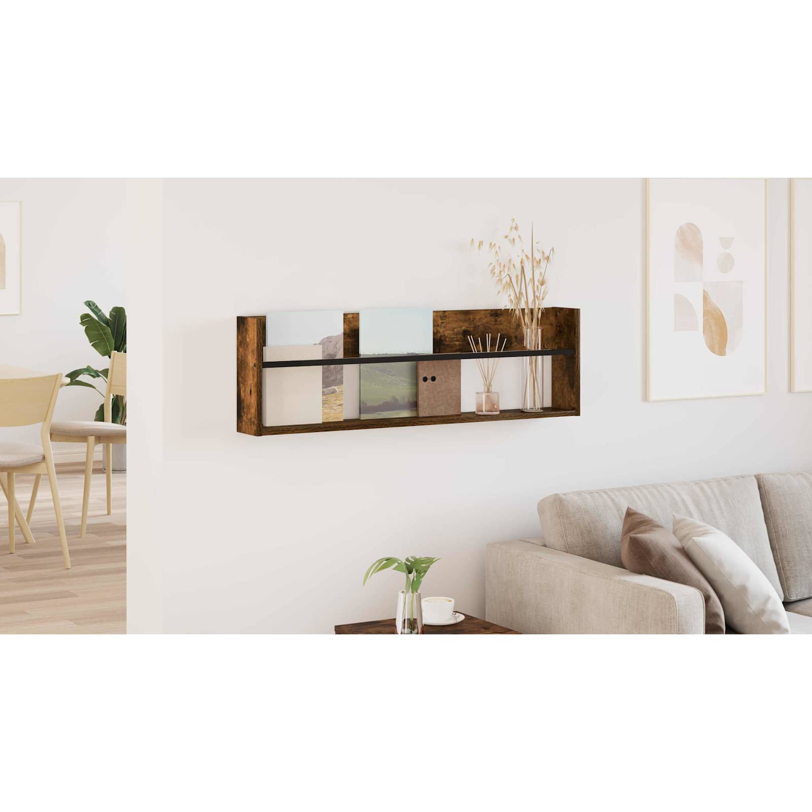 Žurnalų stovas Rūkyta ąžuolas 100 x 12 x 30 cm Apdirbta mediena