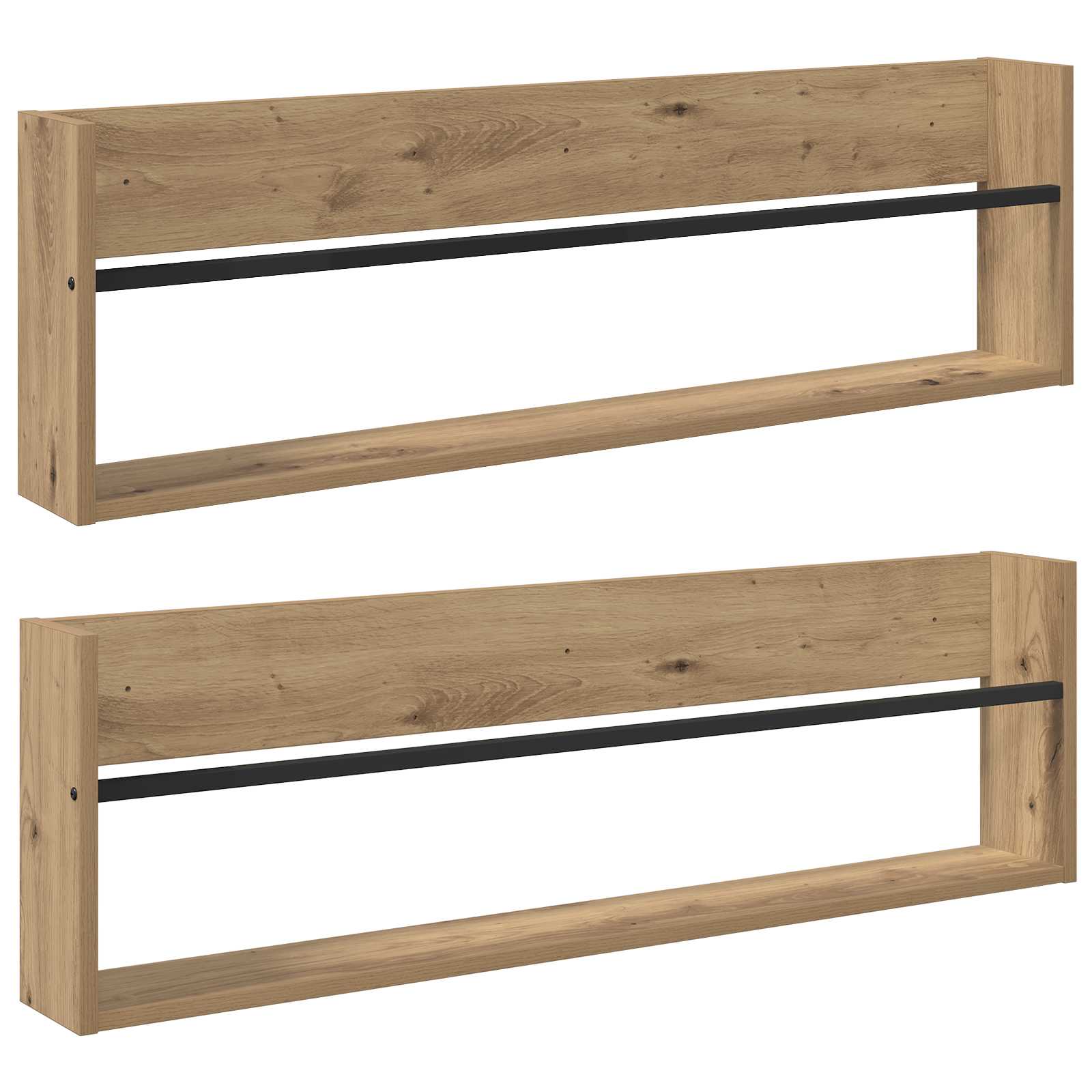Žurnalų stovas 2 pcs Amatininkų ąžuolas 100 x 12 x 30 cm