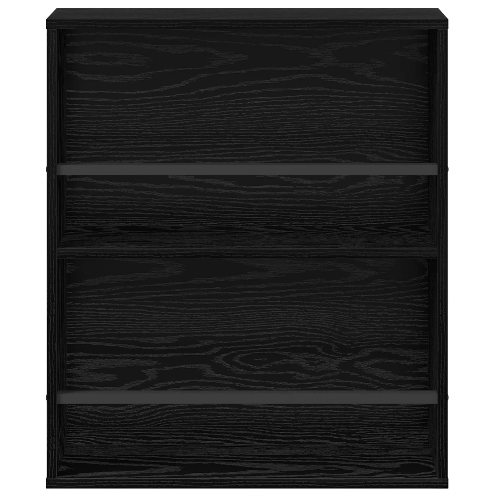 Magazine Rack Black Oak 60 x 12 x 70 cm Engineered Wood