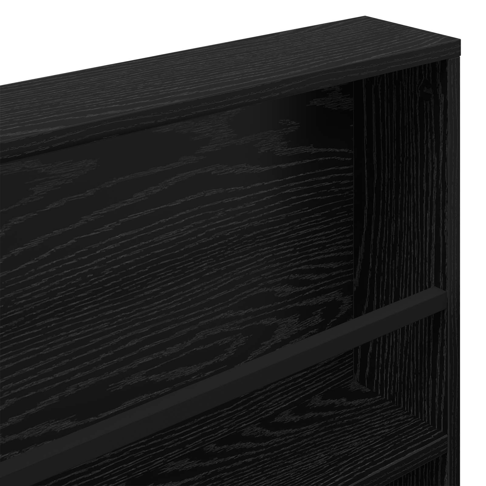 Žurnalų stovas su lentyna 2 pcs Juodas ąžuolas 60 x 12 x 70 cm