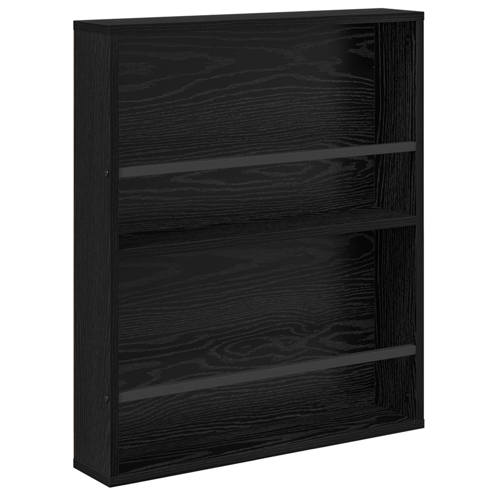 Žurnalų stovas su lentyna 2 pcs Juodas ąžuolas 60 x 12 x 70 cm