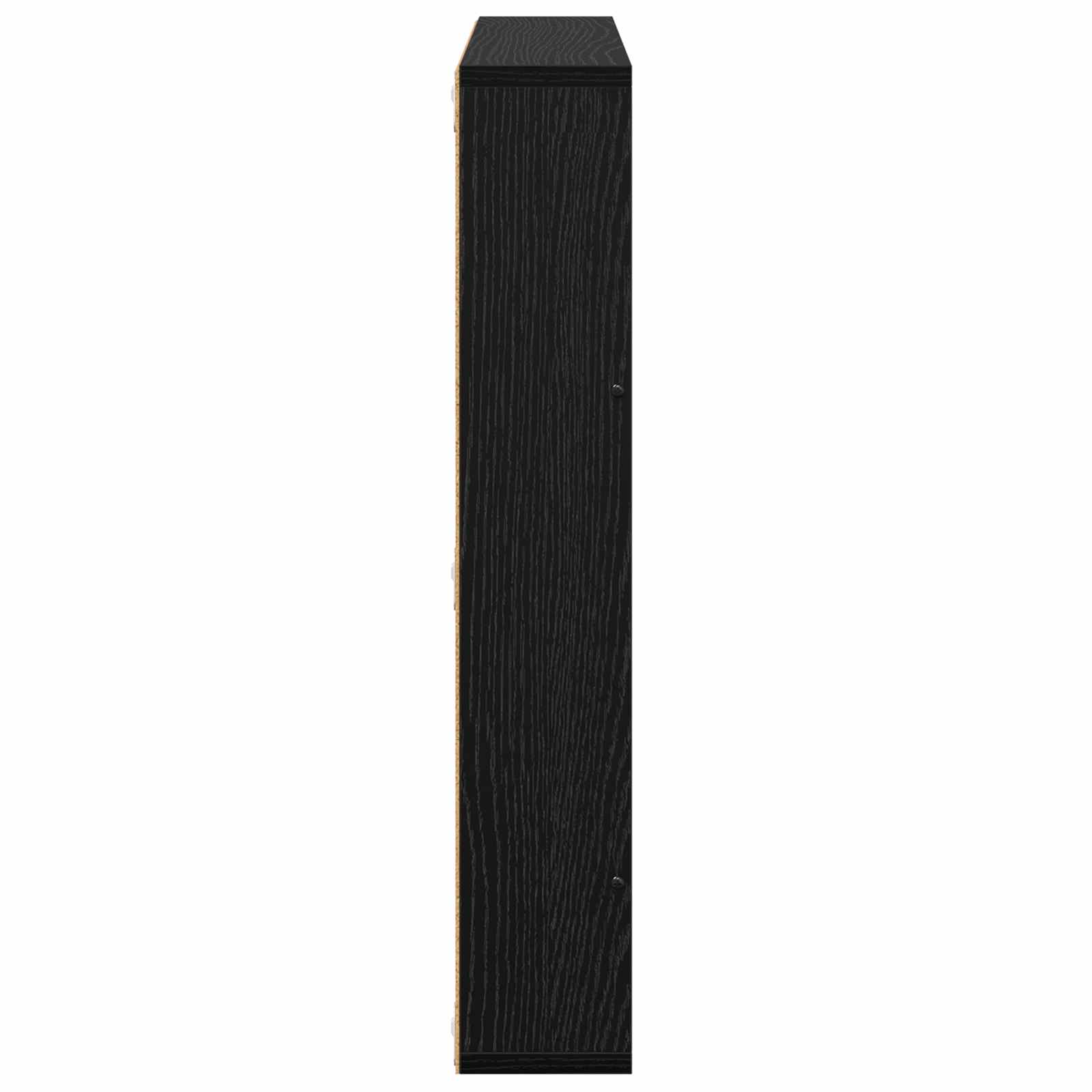 Žurnalų stovas su lentyna 2 pcs Juodas ąžuolas 60 x 12 x 70 cm
