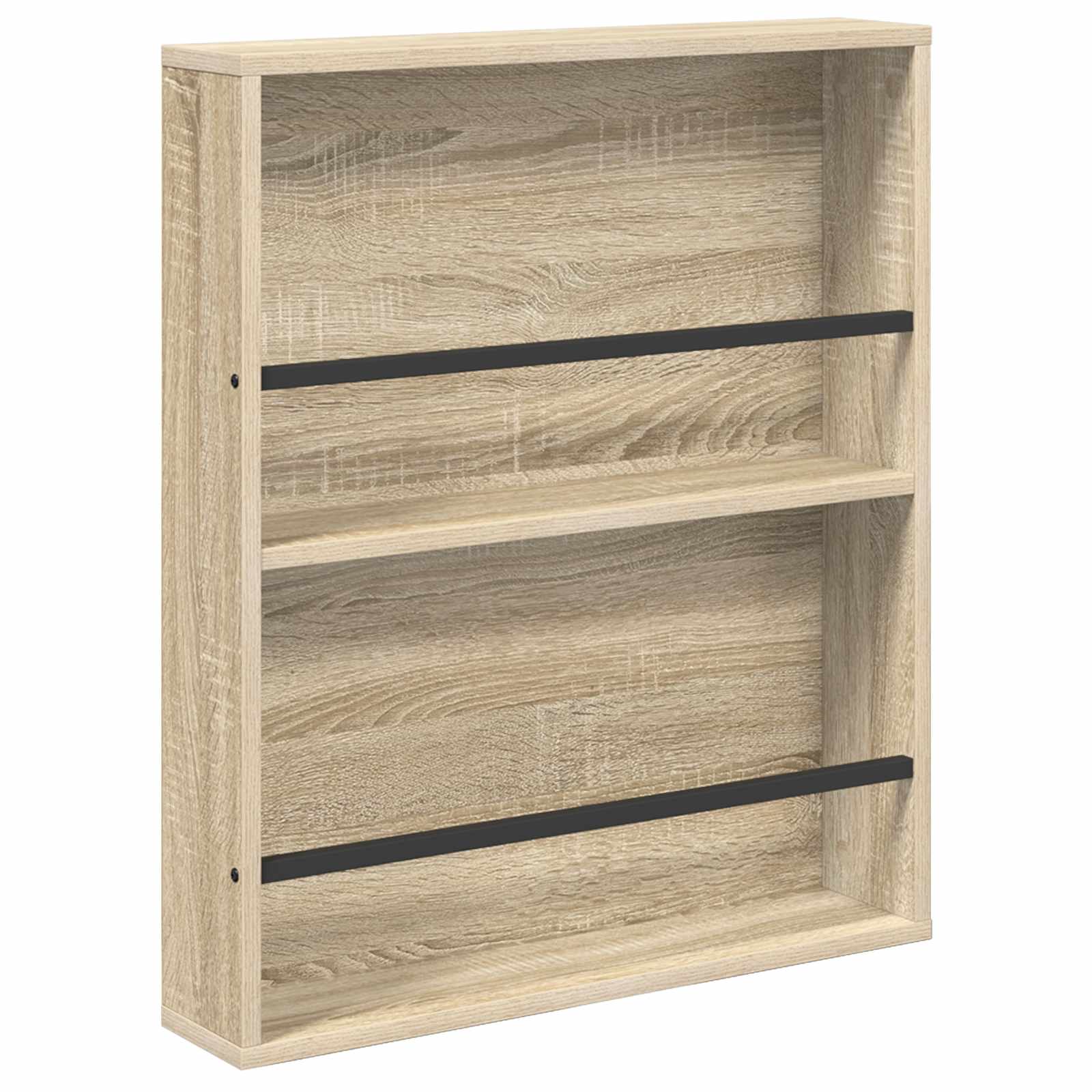 Magazine Rack with Shelf 2 pcs Sonoma Oak 60 x 12 x 70 cm