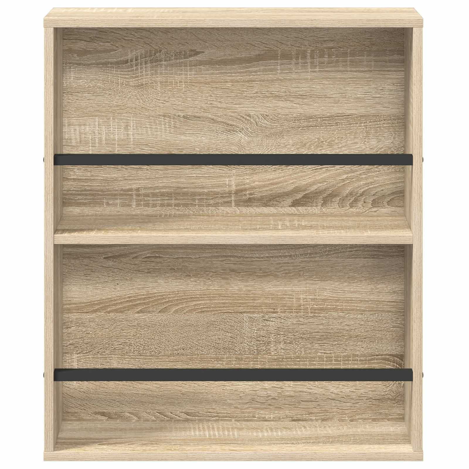 Magazine Rack with Shelf 2 pcs Sonoma Oak 60 x 12 x 70 cm