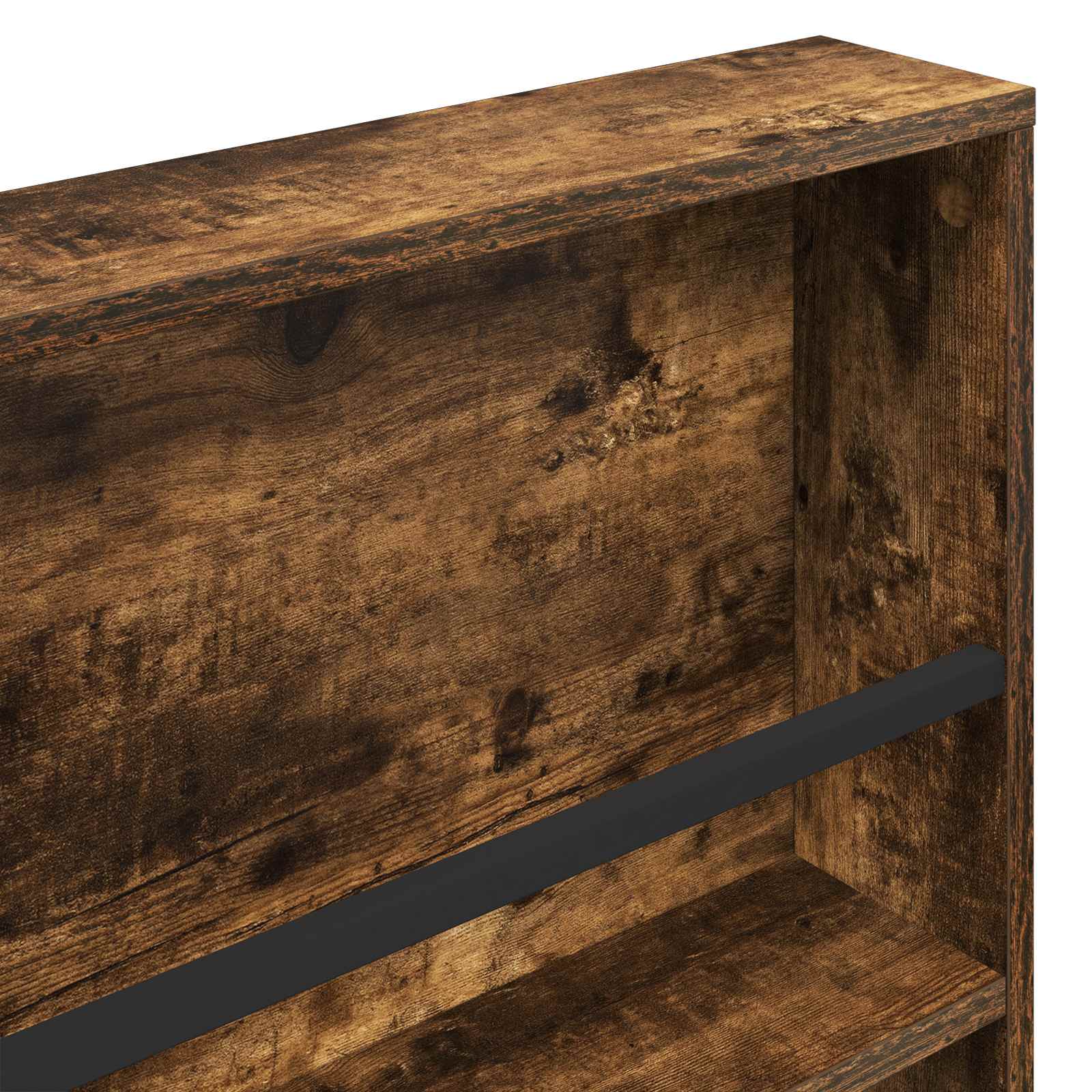 Magazine Rack with Shelf 2 pcs Smoked Oak 60 x 12 x 70 cm