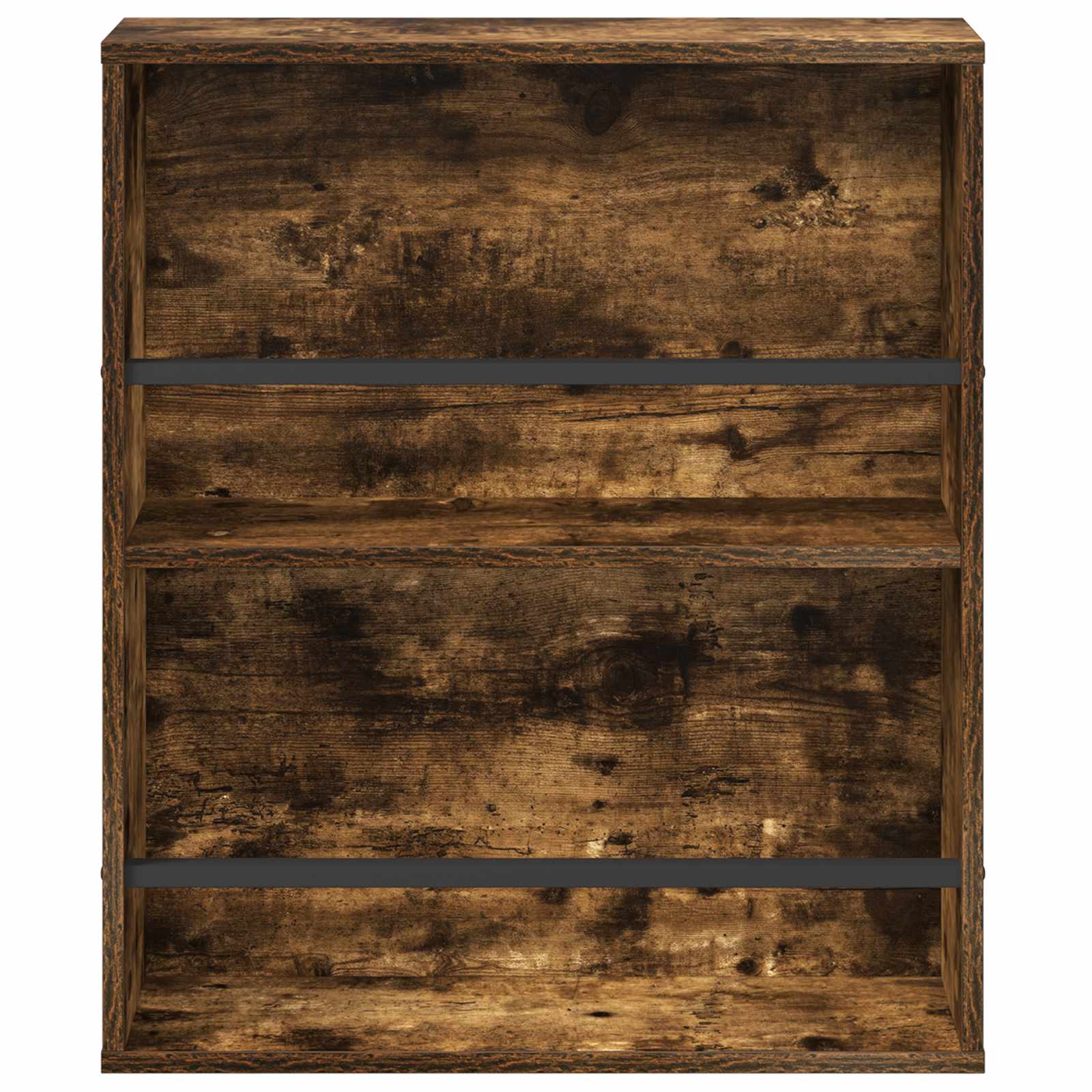 Magazine Rack with Shelf 2 pcs Smoked Oak 60 x 12 x 70 cm