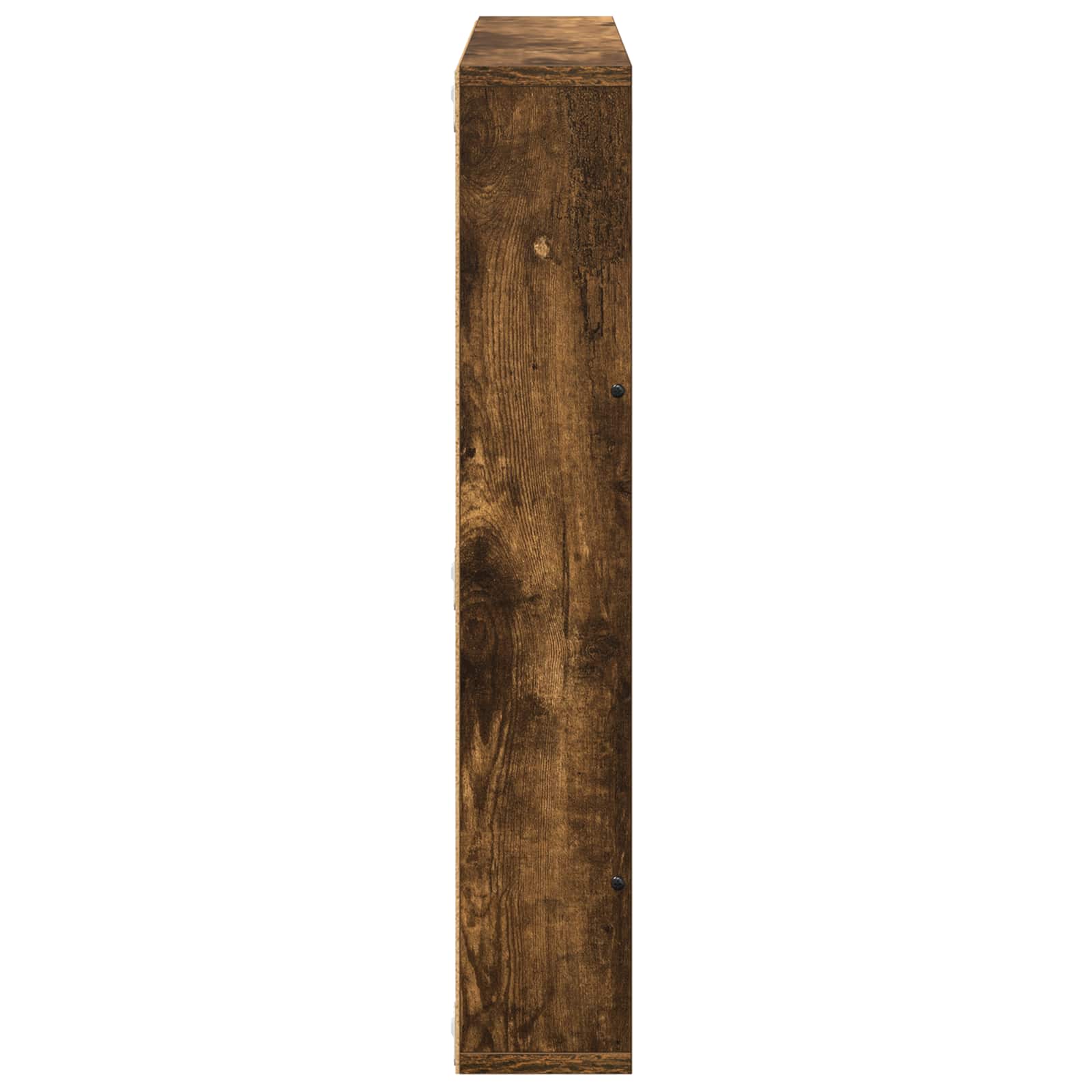 Magazine Rack with Shelf 2 pcs Smoked Oak 60 x 12 x 70 cm